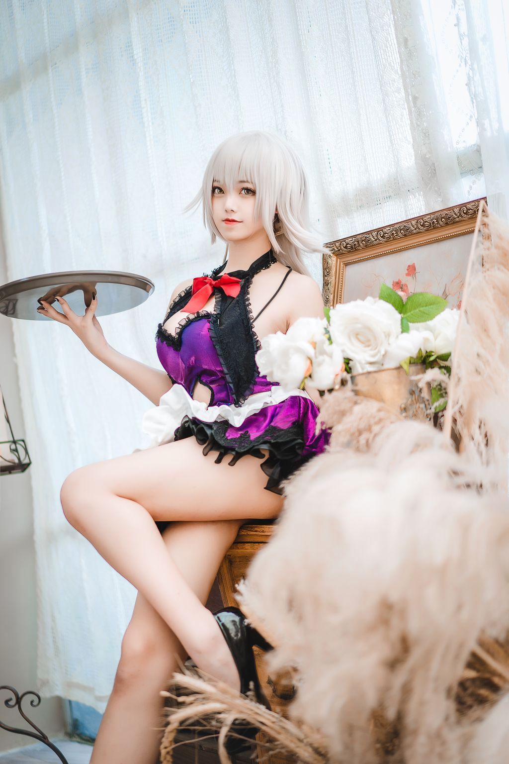Coser  蜜汁 猫 裘 Vol046 贞德 女仆 40 photos - 18