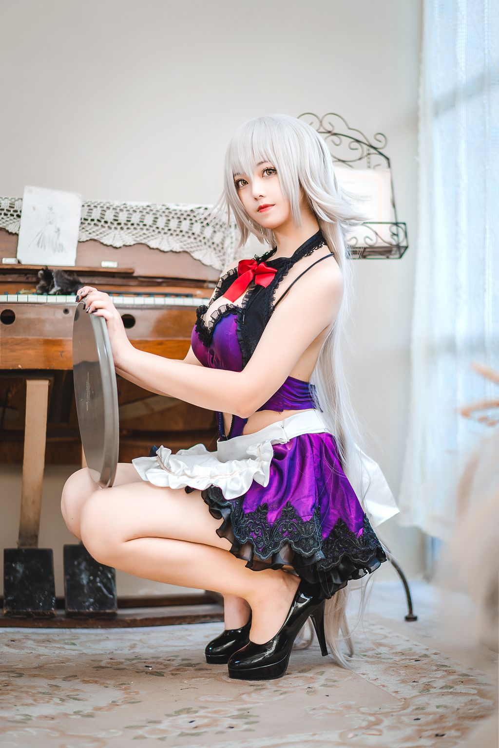 Coser  蜜汁 猫 裘 Vol046 贞德 女仆 40 photos - 19