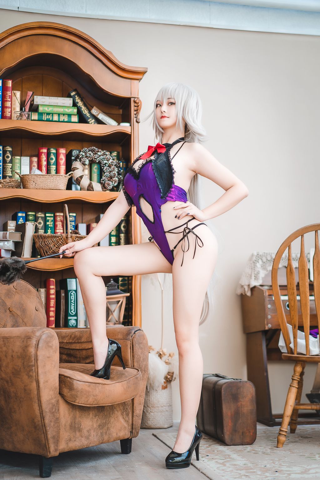 Coser  蜜汁 猫 裘 Vol046 贞德 女仆 40 photos - 25