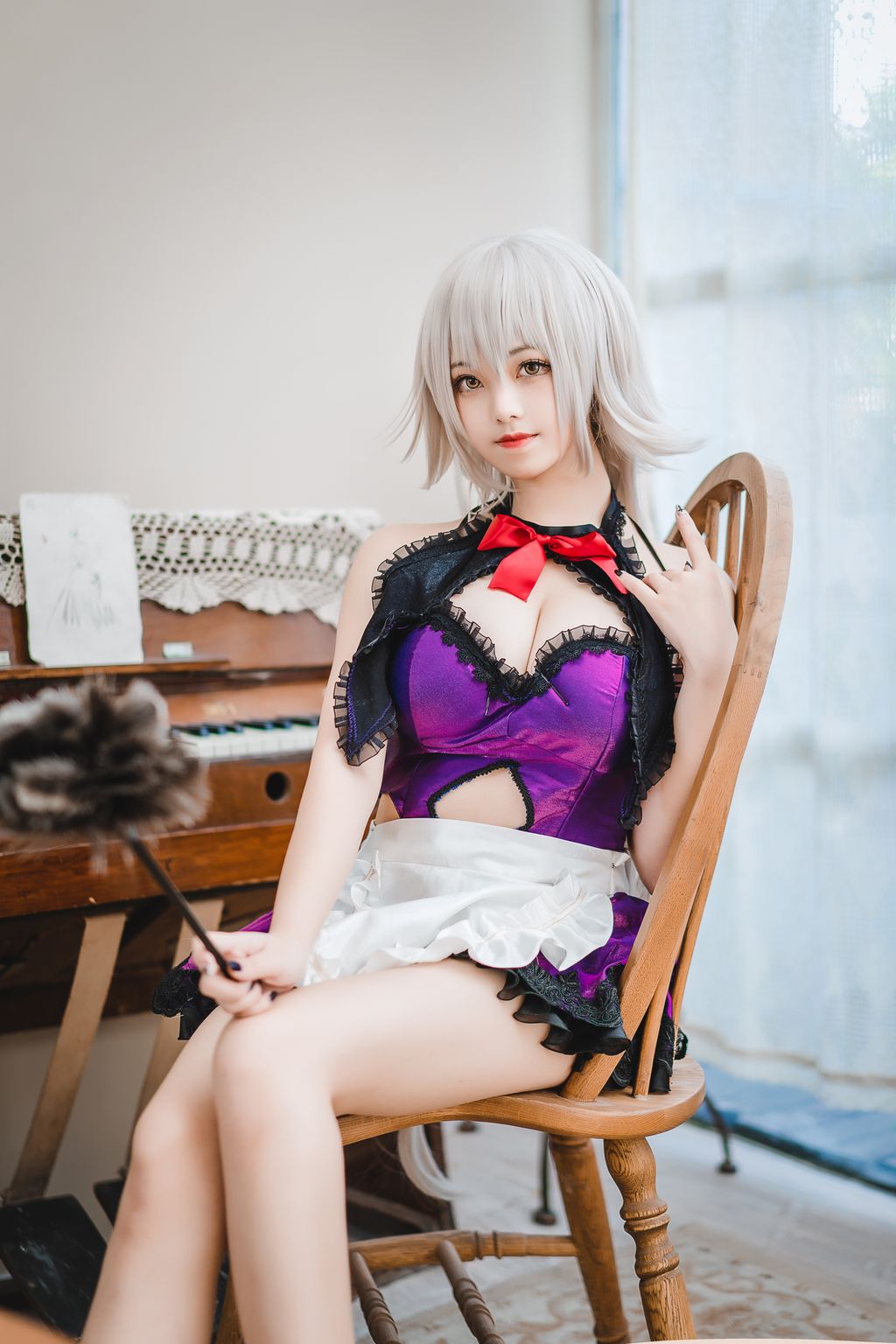 Coser  蜜汁 猫 裘 Vol046 贞德 女仆 40 photos - 31