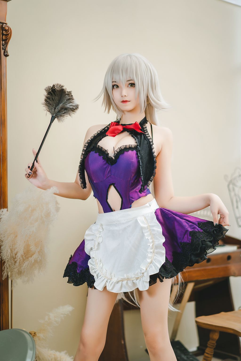 Coser  蜜汁 猫 裘 Vol046 贞德 女仆 40 photos - 34