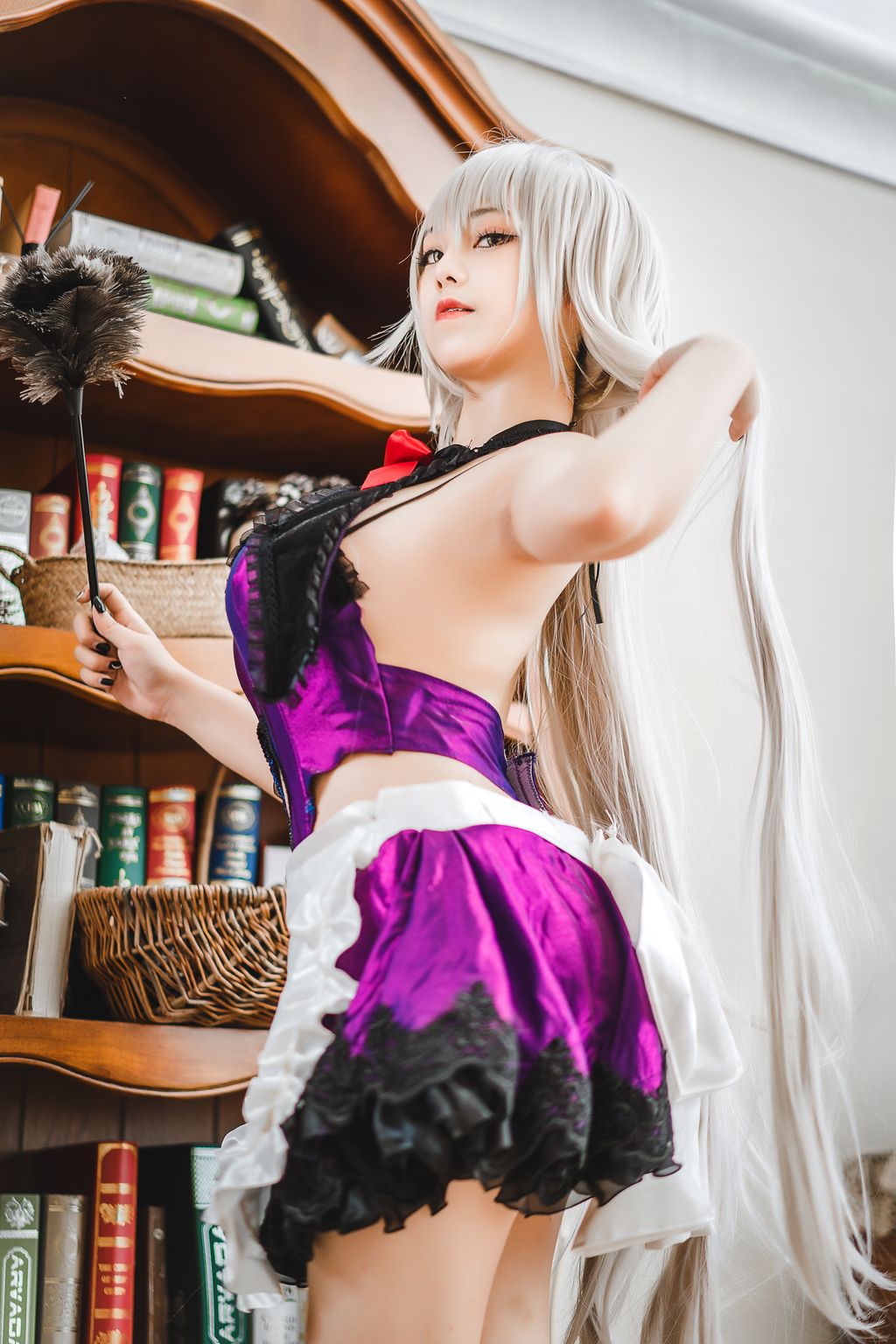 Coser  蜜汁 猫 裘 Vol046 贞德 女仆 40 photos - 36