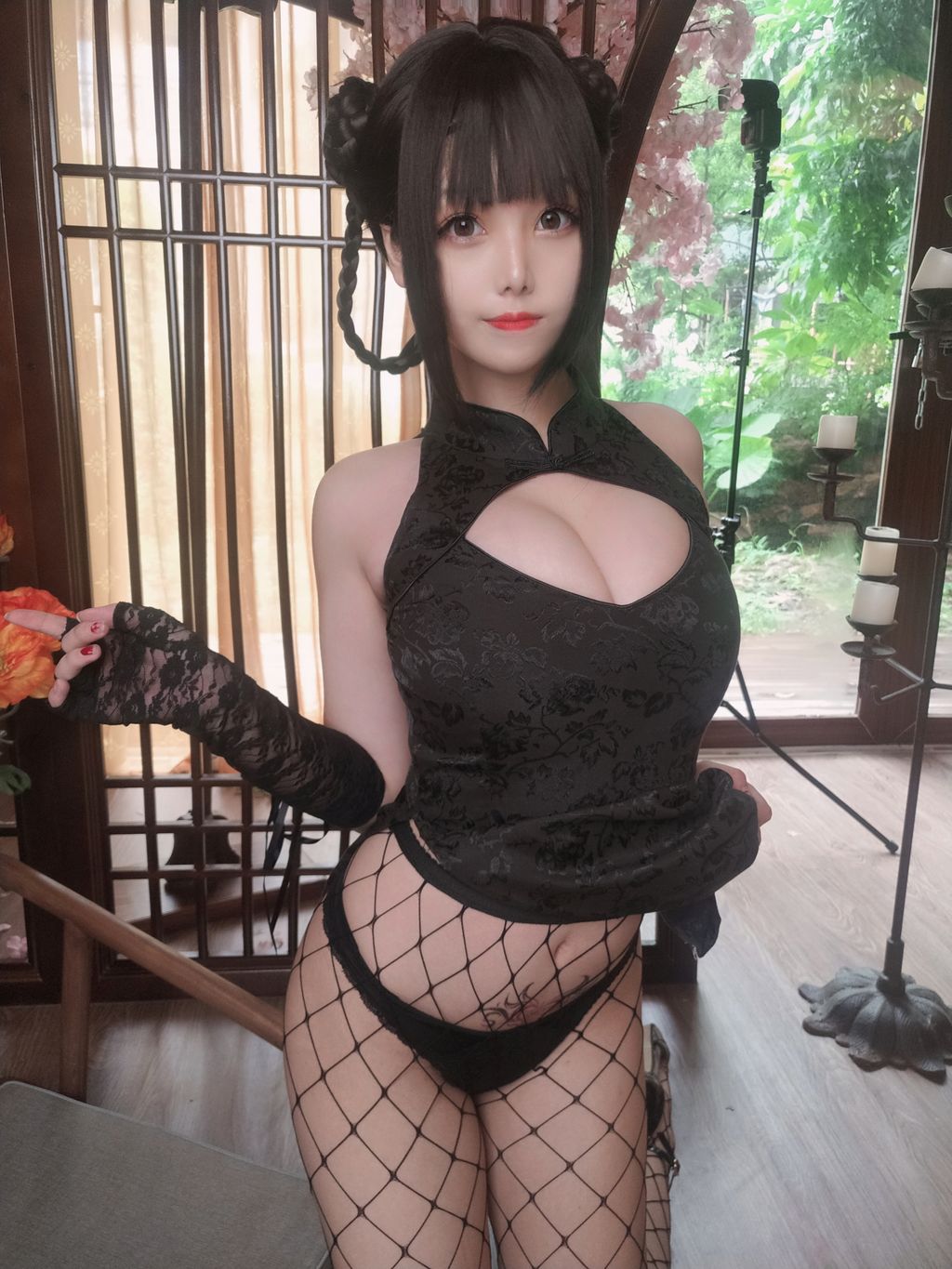 Coser  蜜汁 猫 裘 Vol048 皮衣 舞娘 45 photos - 12