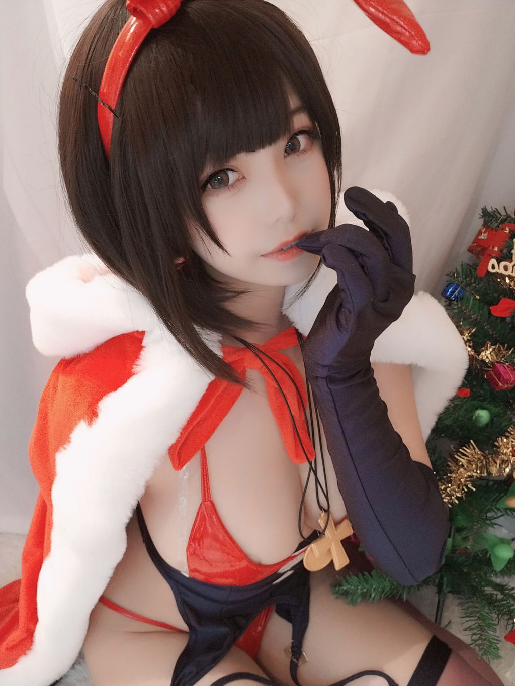 Coser  蜜汁 猫 裘 Vol056 圣诞 2020 34 photos - 3