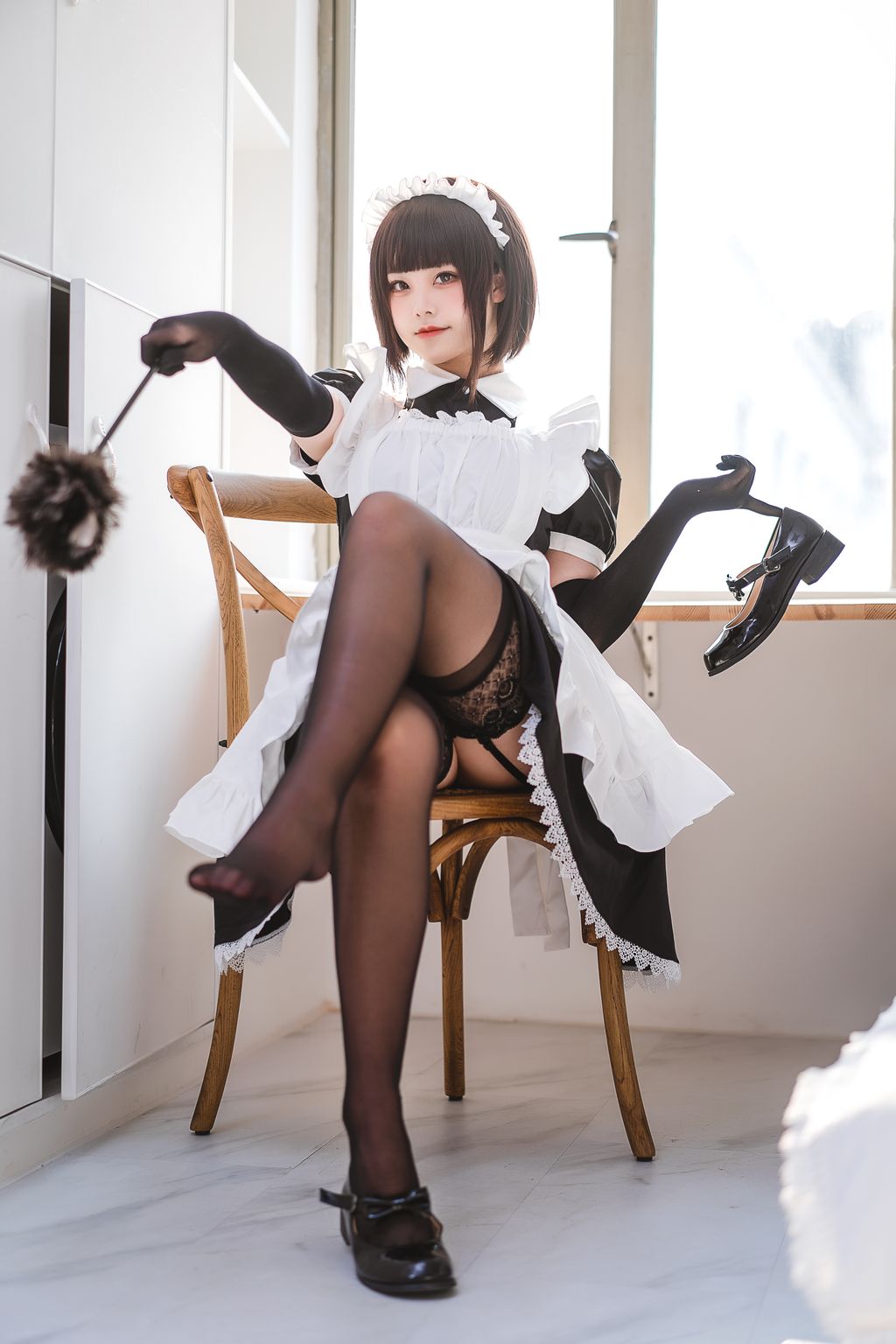 Coser  蜜汁 猫 裘 Vol059 民宿 女仆 50 photos - 18