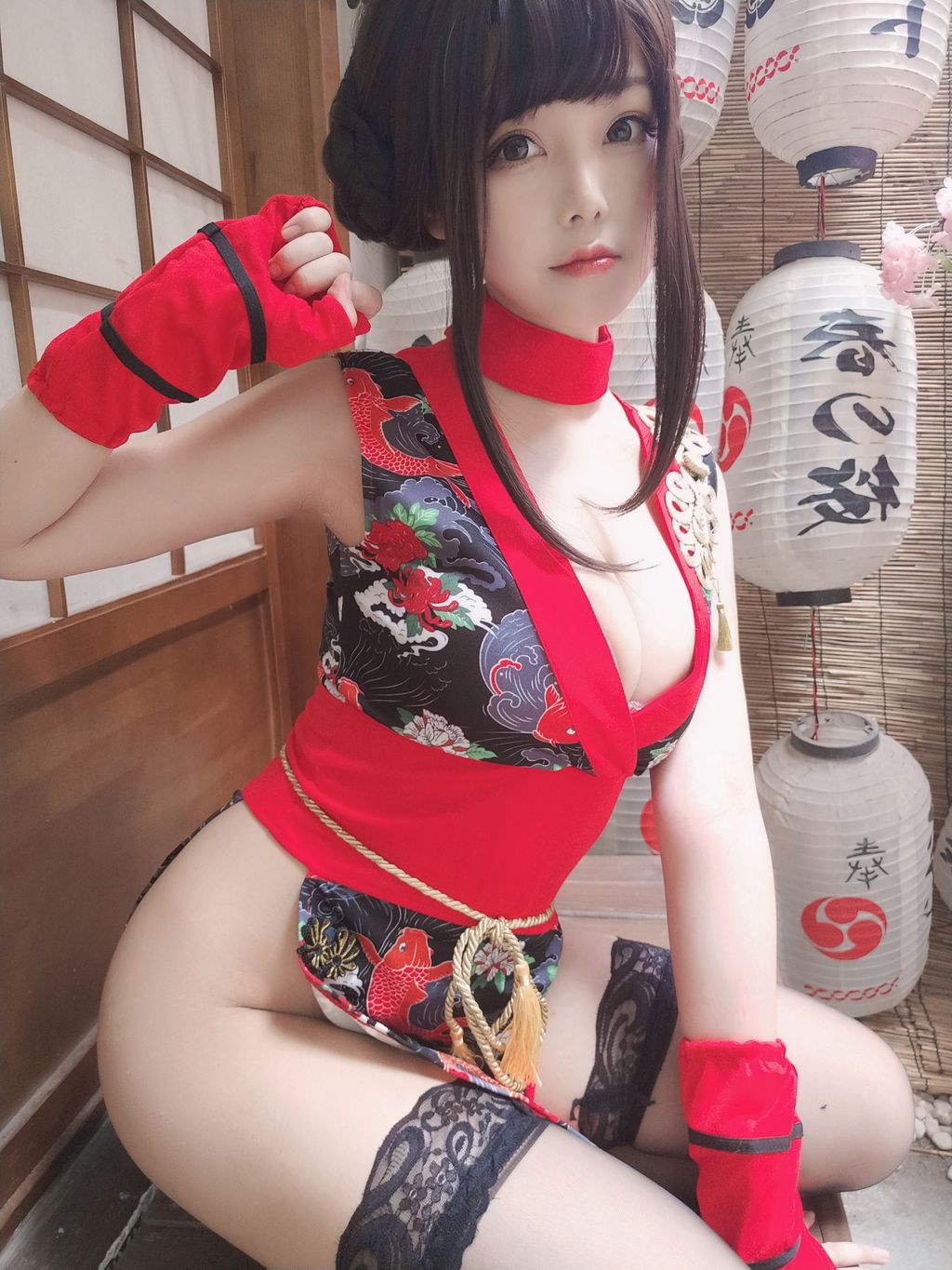 Coser  蜜汁 猫 裘 Vol061 红 武士 40 photos - 9