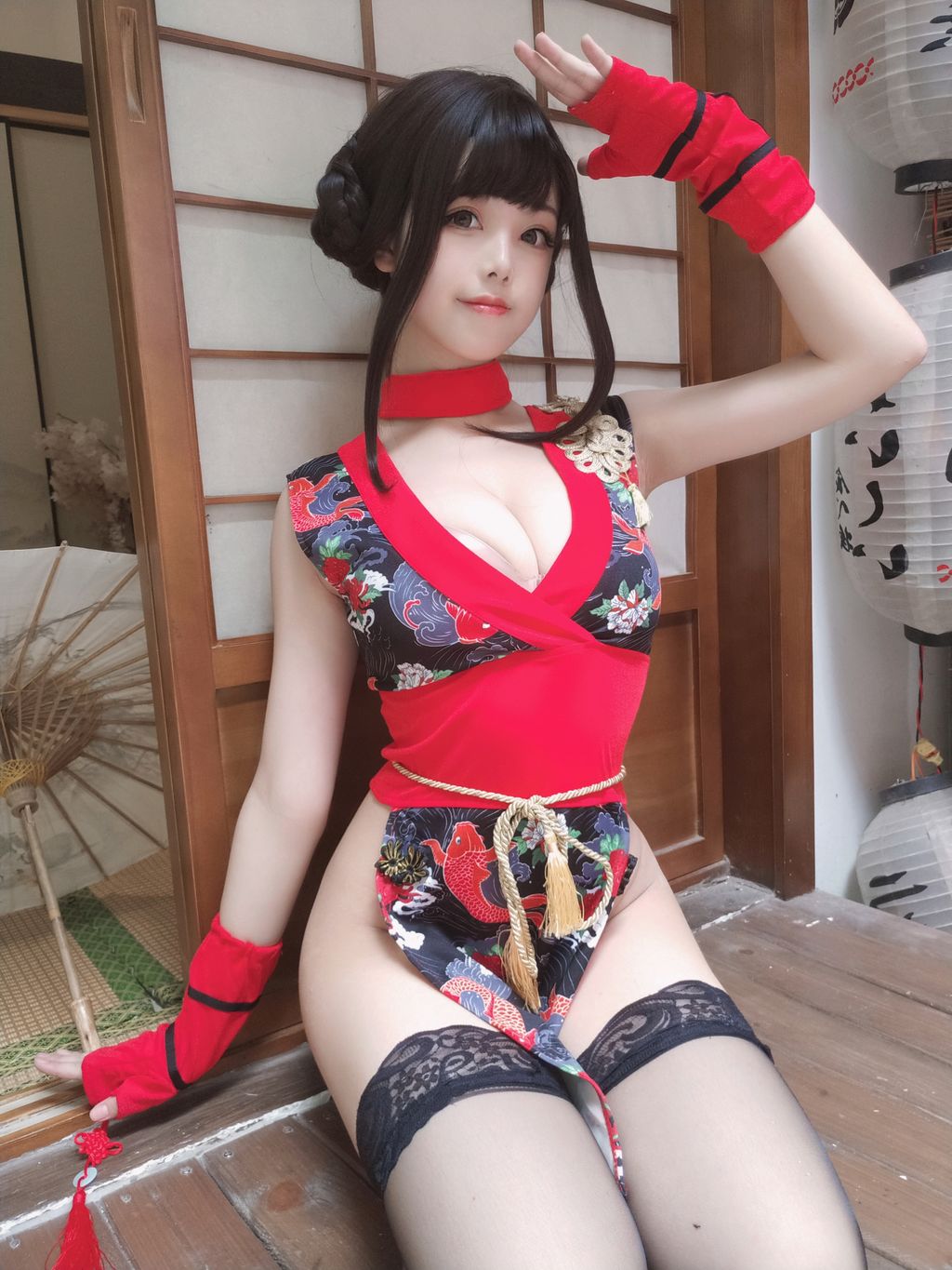 Coser  蜜汁 猫 裘 Vol061 红 武士 40 photos - 10