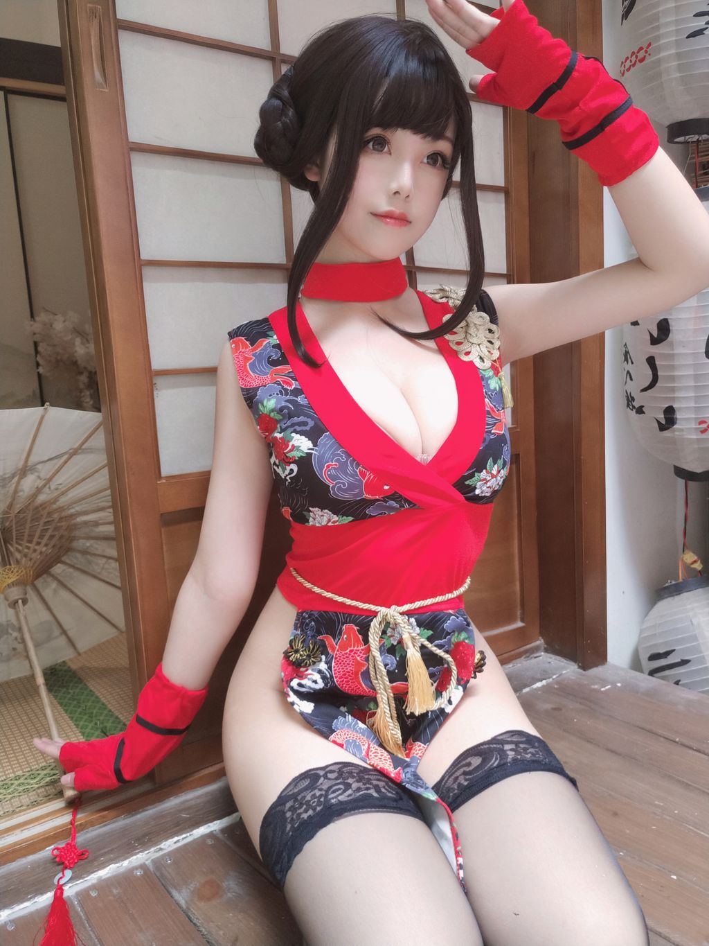 Coser  蜜汁 猫 裘 Vol061 红 武士 40 photos - 11