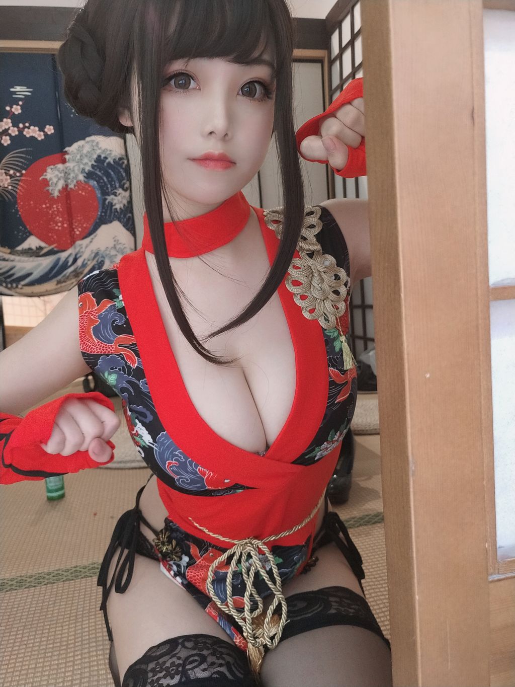 Coser  蜜汁 猫 裘 Vol061 红 武士 40 photos - 15