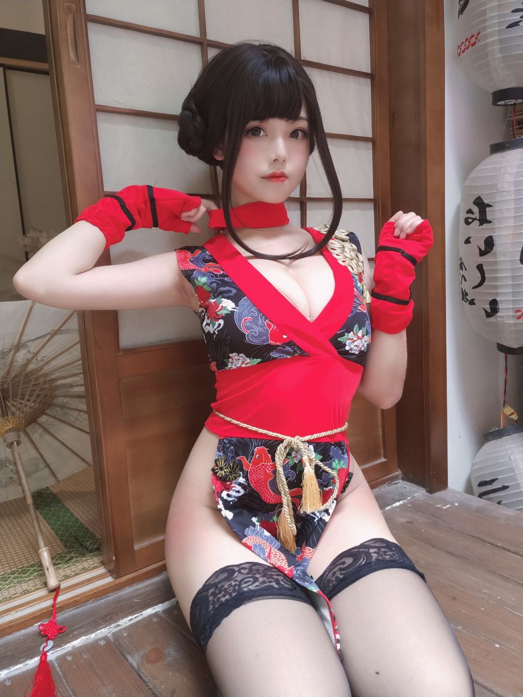 Coser  蜜汁 猫 裘 Vol061 红 武士 40 photos - 19