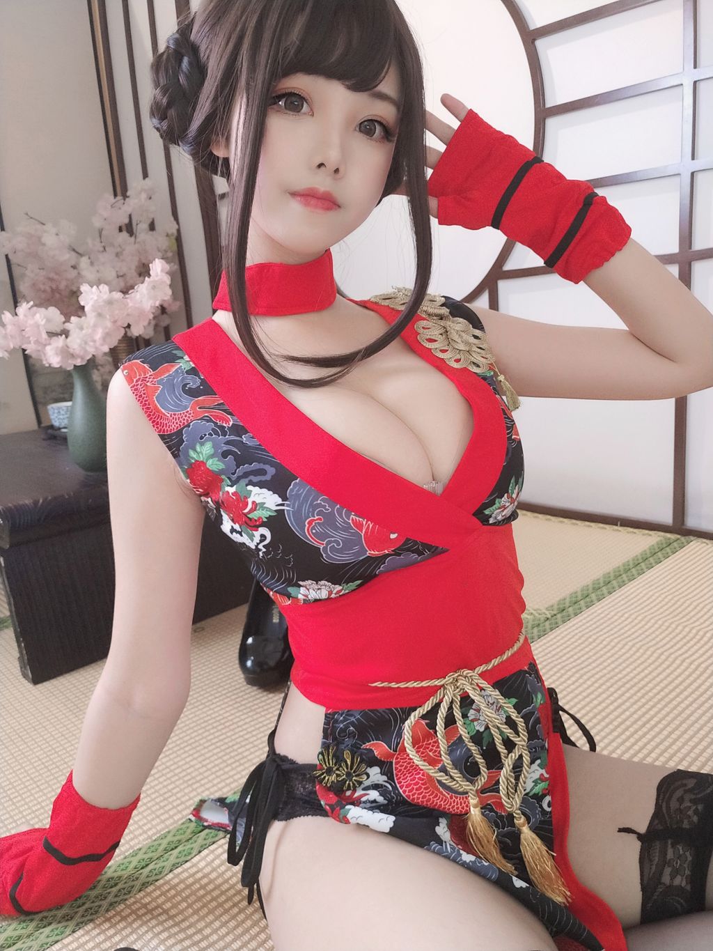 Coser  蜜汁 猫 裘 Vol061 红 武士 40 photos - 21