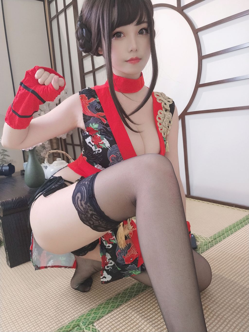 Coser  蜜汁 猫 裘 Vol061 红 武士 40 photos - 24