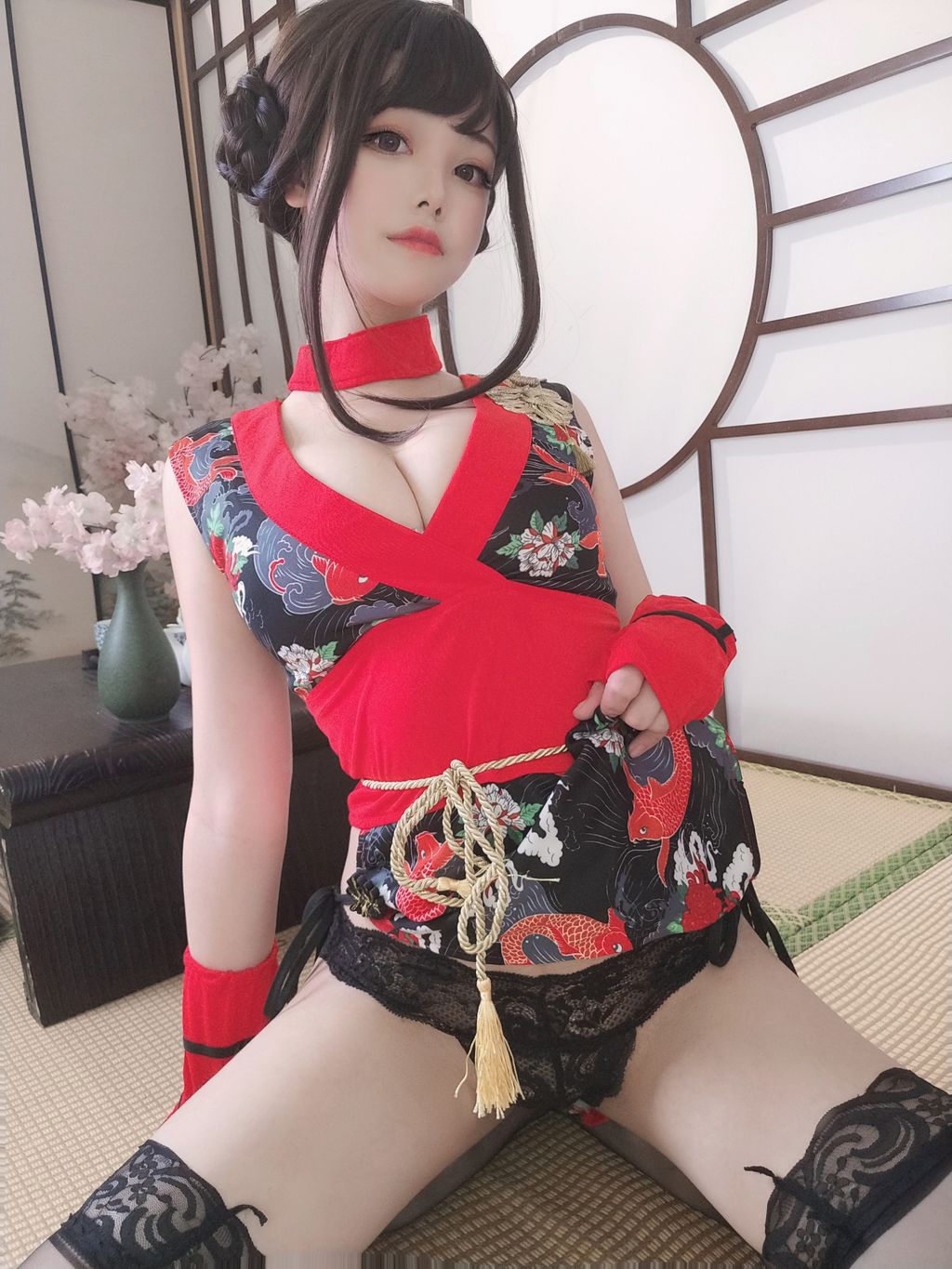 Coser  蜜汁 猫 裘 Vol061 红 武士 40 photos - 28