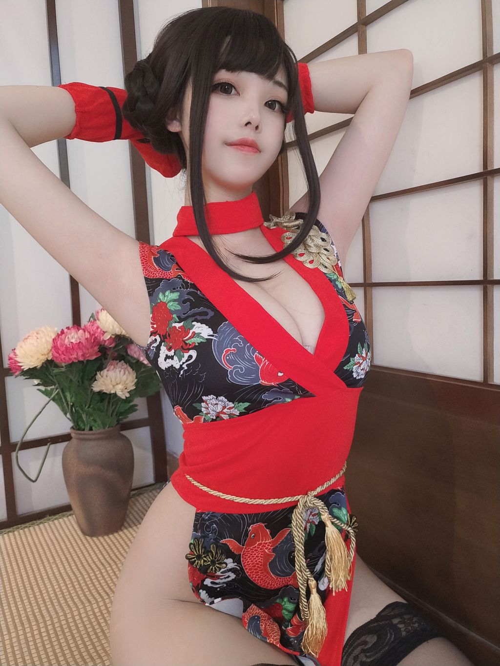 Coser  蜜汁 猫 裘 Vol061 红 武士 40 photos - 30