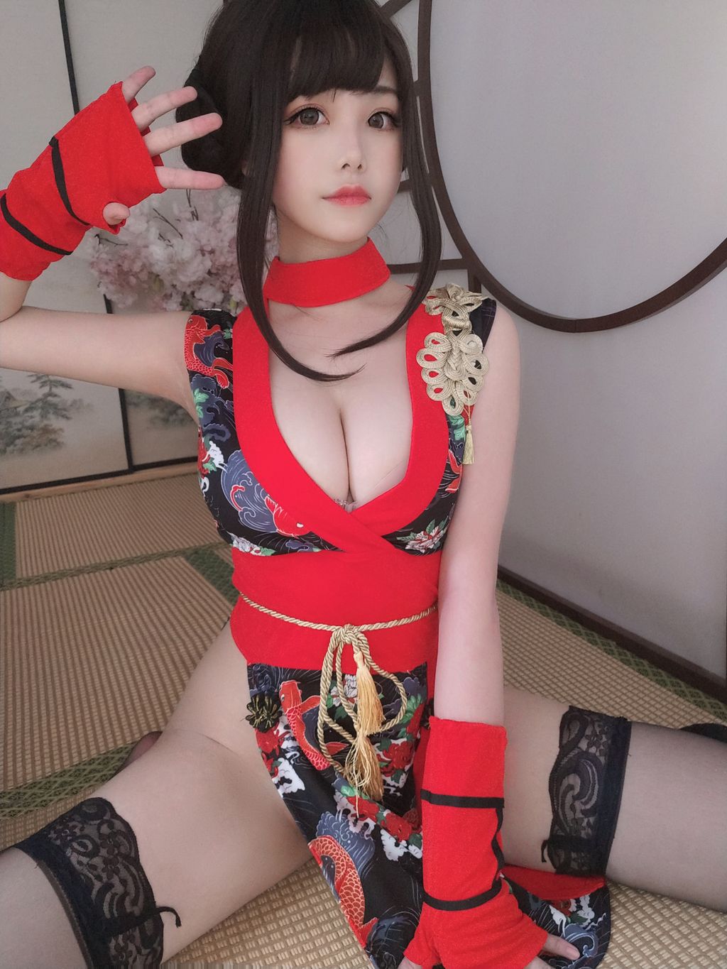 Coser  蜜汁 猫 裘 Vol061 红 武士 40 photos - 36