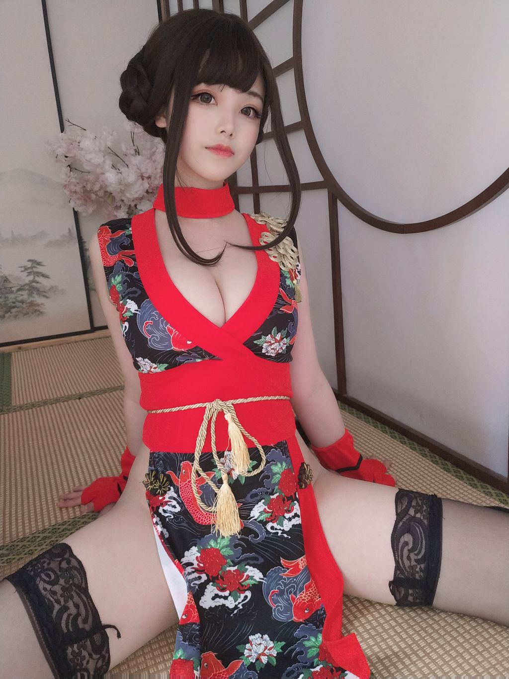 Coser  蜜汁 猫 裘 Vol061 红 武士 40 photos - 37