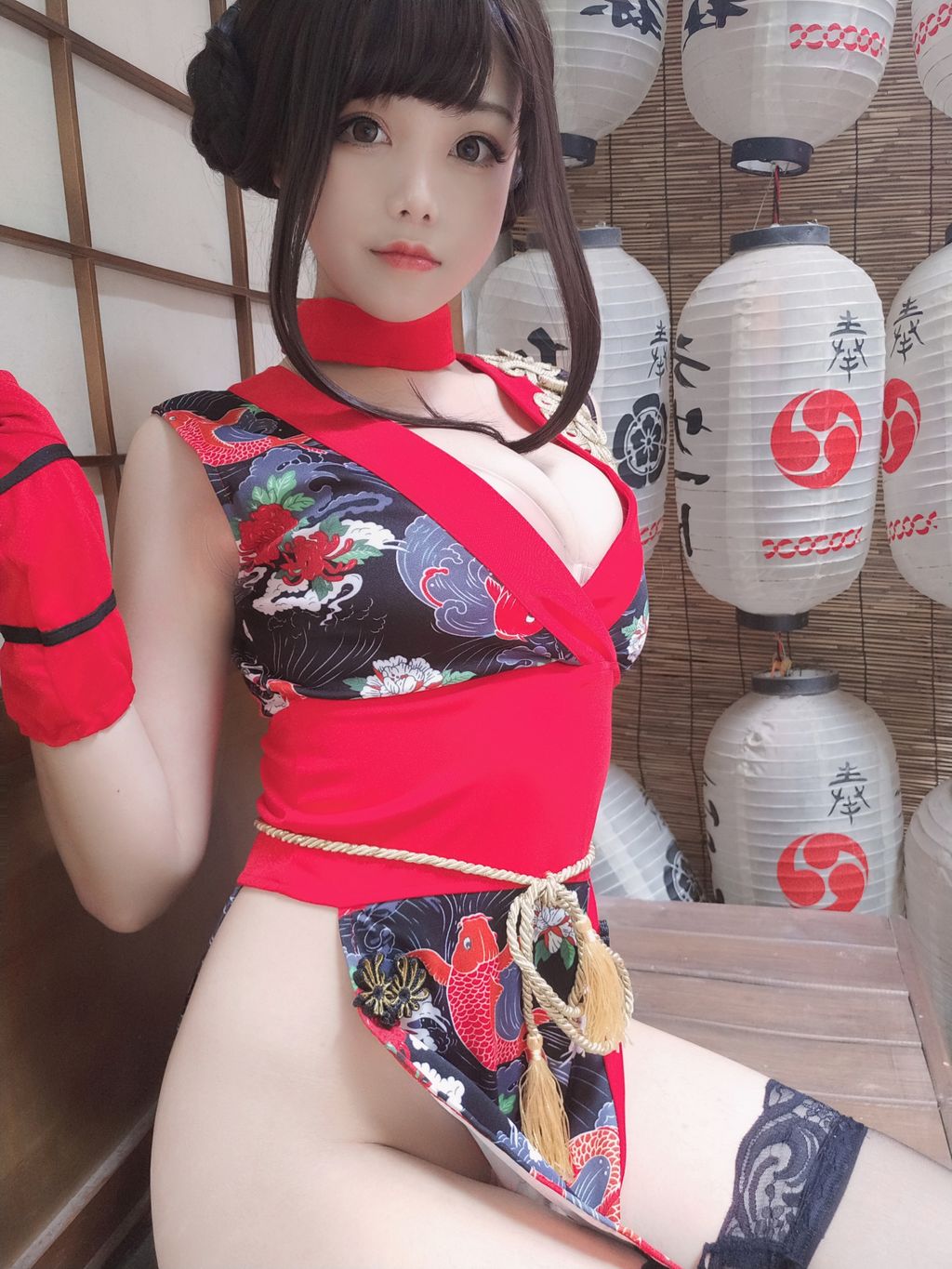 Coser  蜜汁 猫 裘 Vol061 红 武士 40 photos - 40