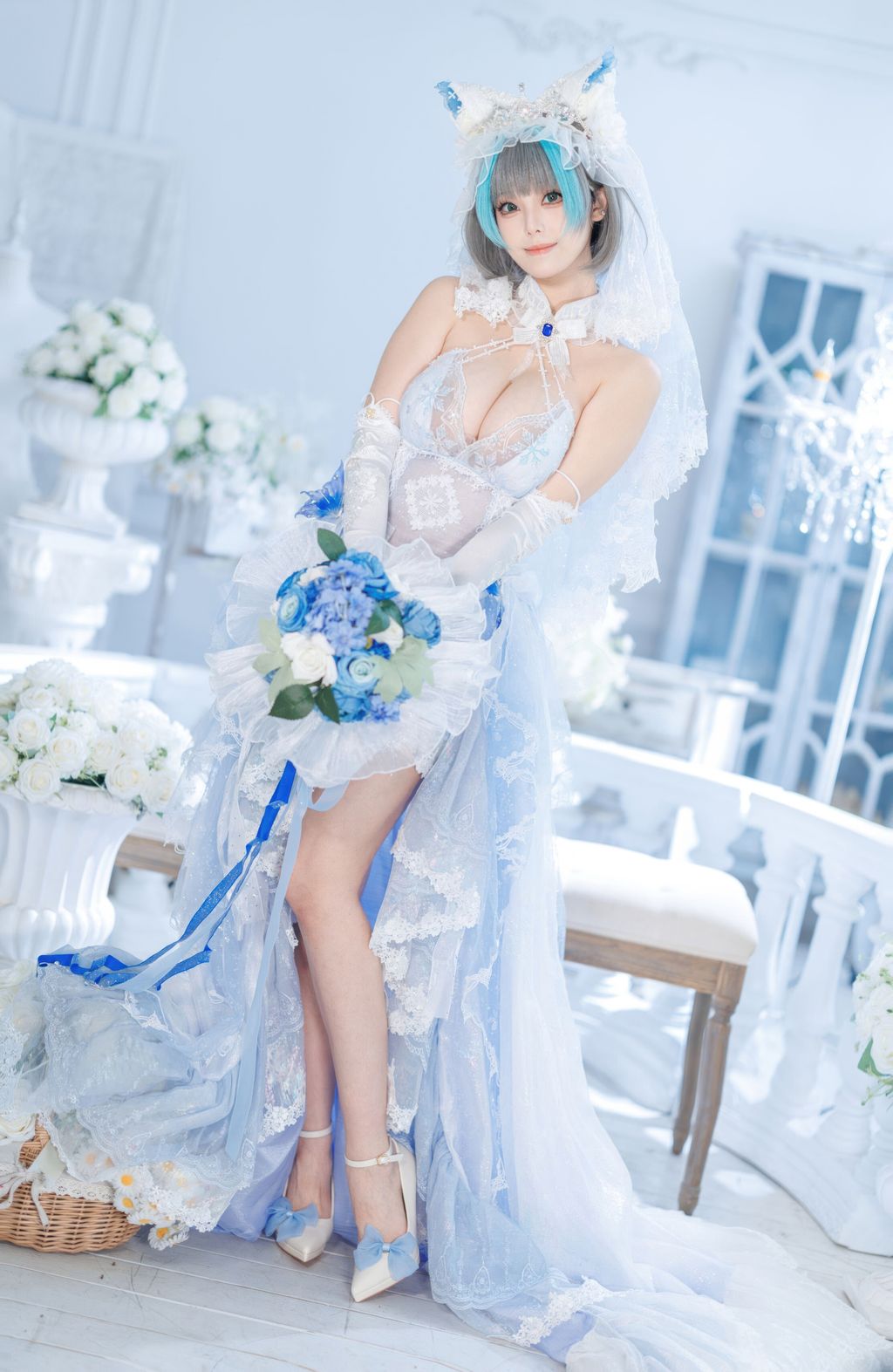 Coser蜜汁猫裘 碧蓝航线 柴郡 花嫁 134 photos  2 videos - 2