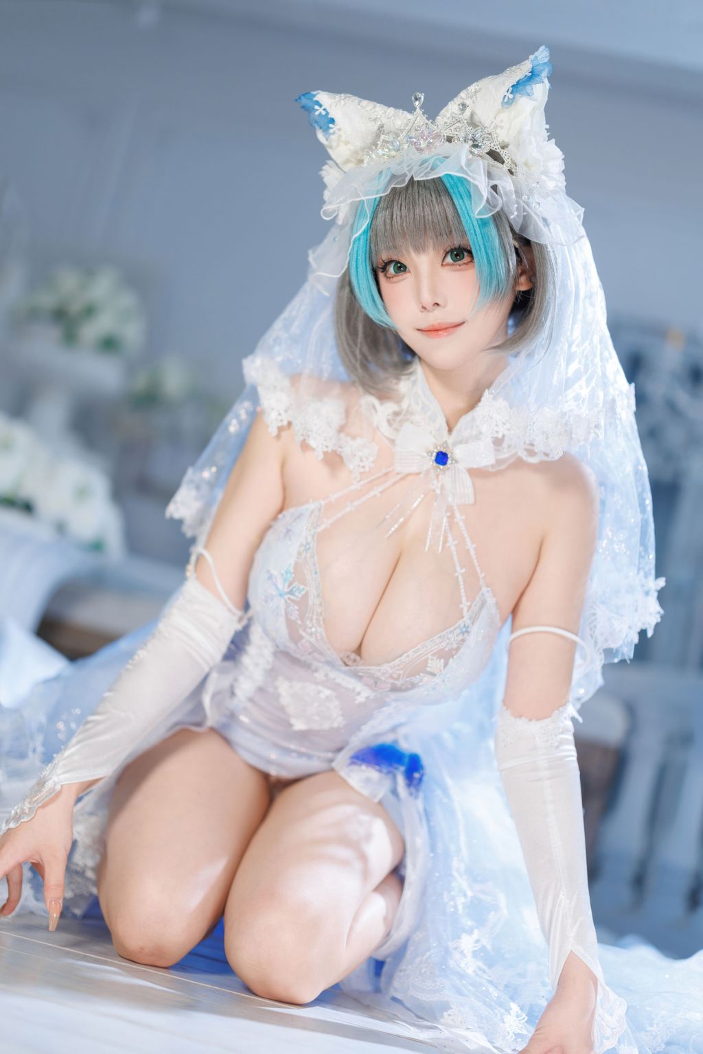 Coser蜜汁猫裘 碧蓝航线 柴郡 花嫁 134 photos  2 videos - 4