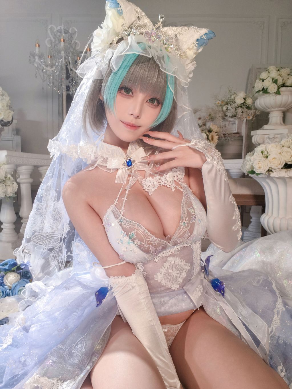 Coser蜜汁猫裘 碧蓝航线 柴郡 花嫁 134 photos  2 videos - 9