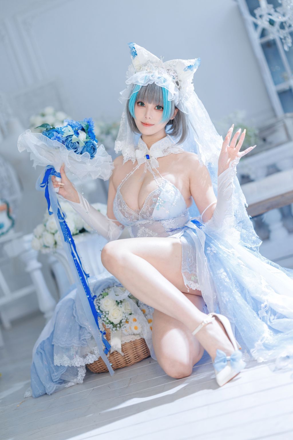 Coser蜜汁猫裘 碧蓝航线 柴郡 花嫁 134 photos  2 videos - 13