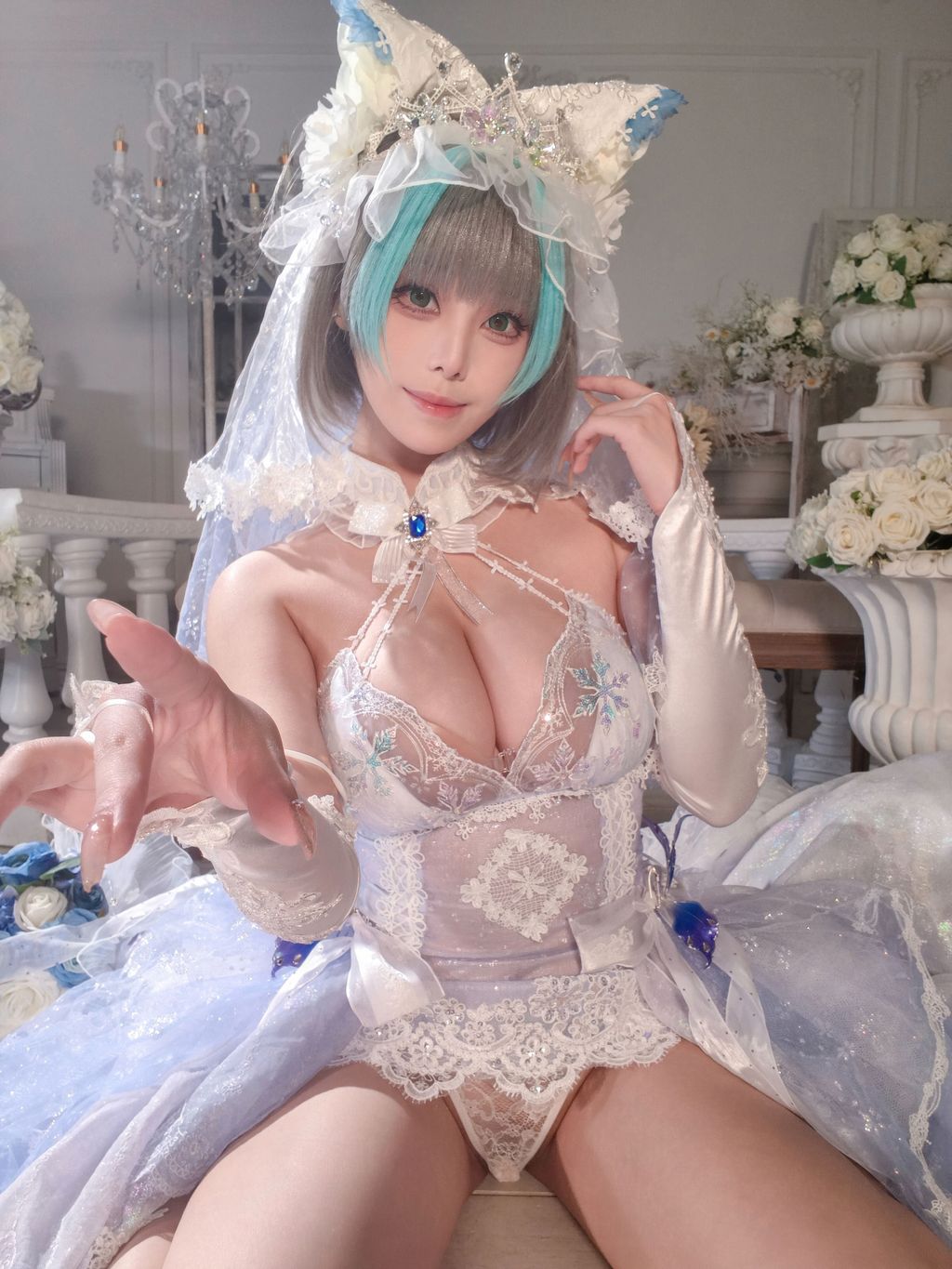 Coser蜜汁猫裘 碧蓝航线 柴郡 花嫁 134 photos  2 videos - 14