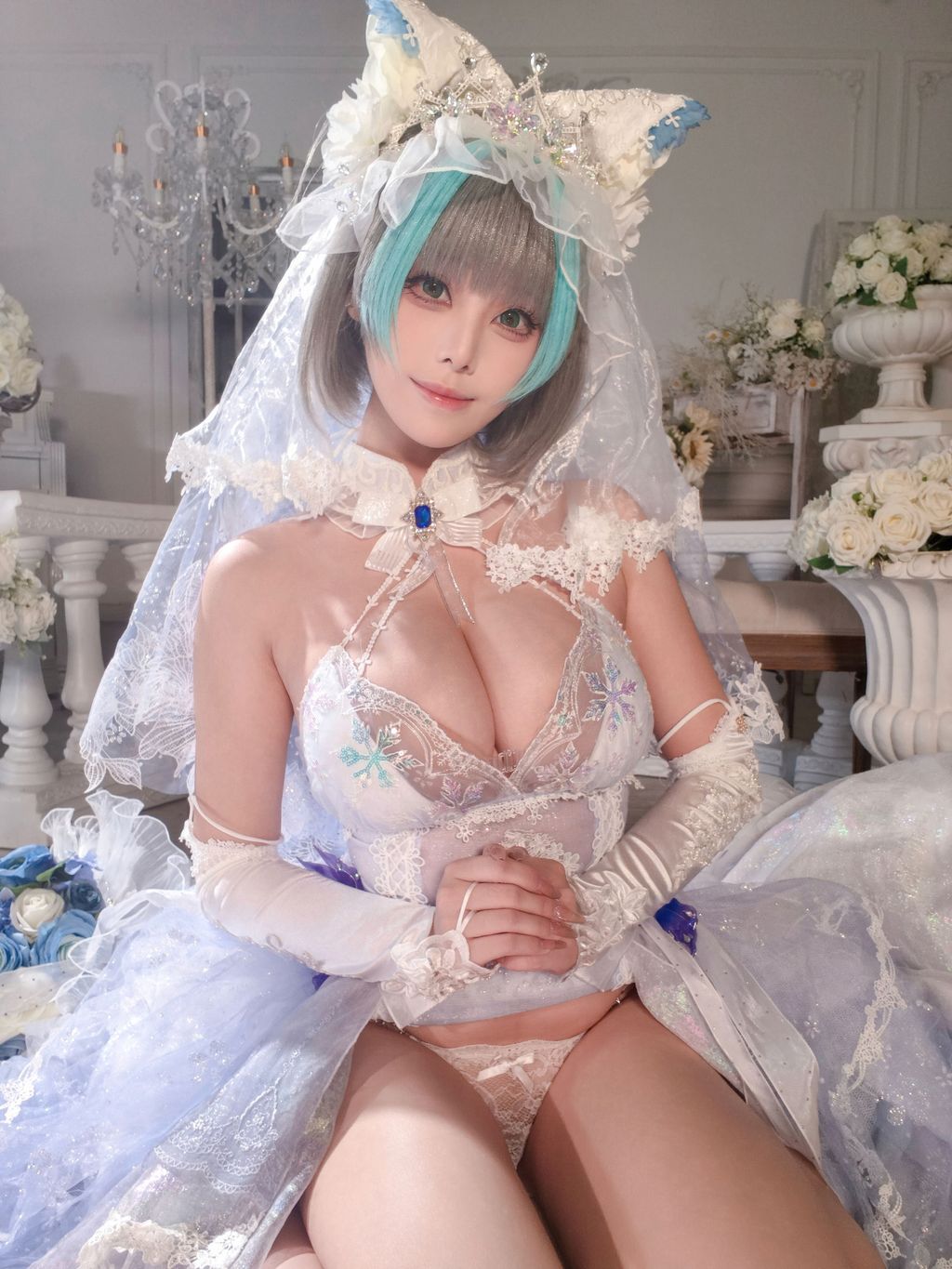 Coser蜜汁猫裘 碧蓝航线 柴郡 花嫁 134 photos  2 videos - 31