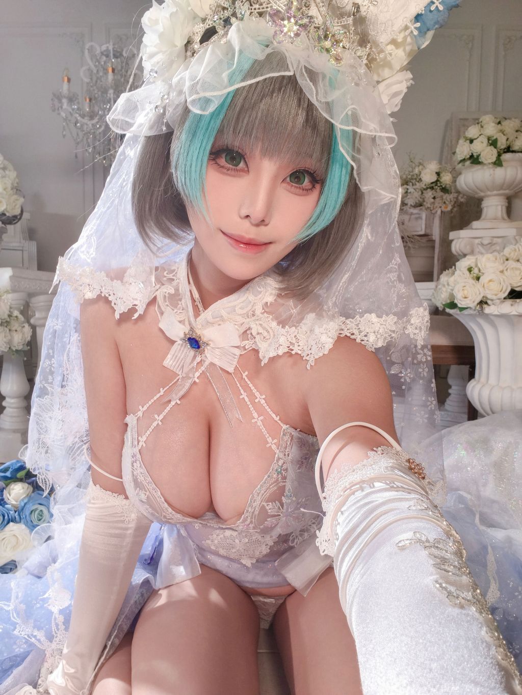 Coser蜜汁猫裘 碧蓝航线 柴郡 花嫁 134 photos  2 videos - 34