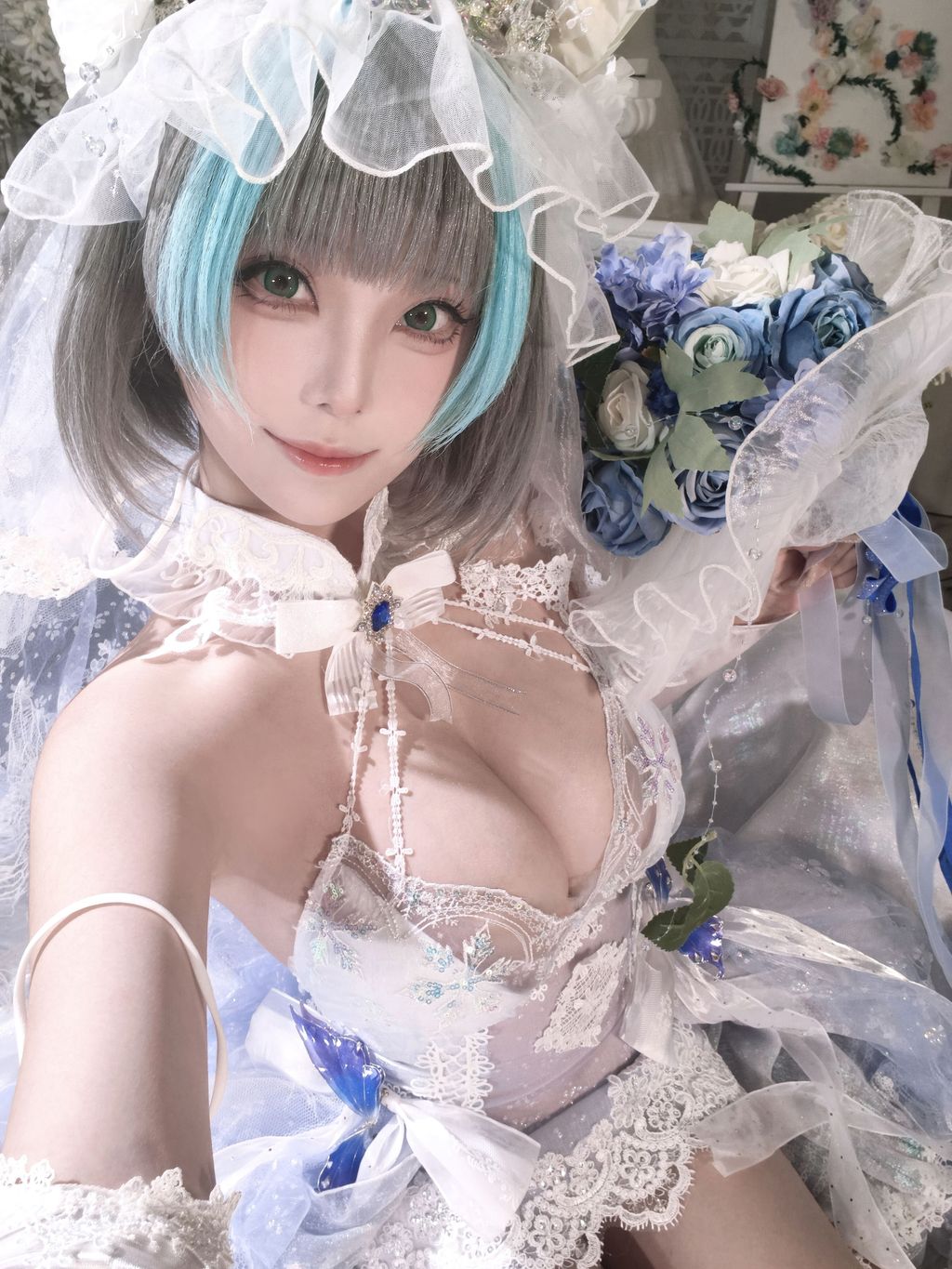 Coser蜜汁猫裘 碧蓝航线 柴郡 花嫁 134 photos  2 videos - 40