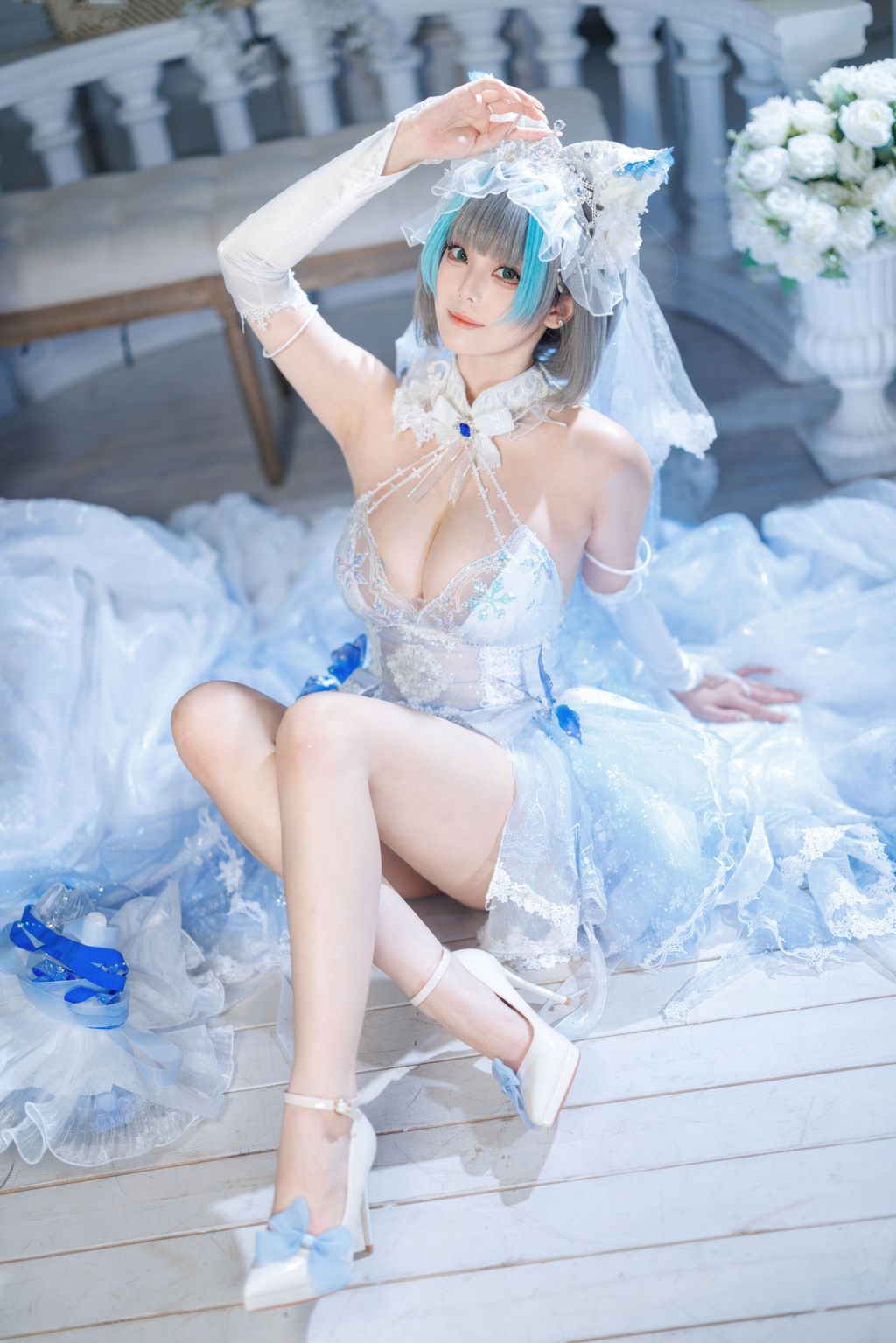 Coser蜜汁猫裘 碧蓝航线 柴郡 花嫁 134 photos  2 videos - 42