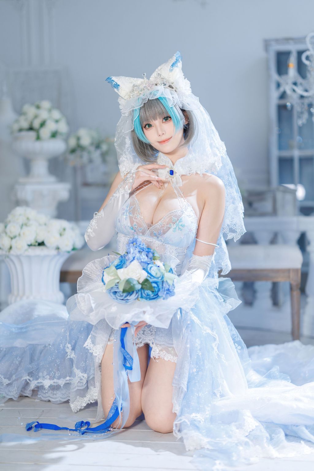 Coser蜜汁猫裘 碧蓝航线 柴郡 花嫁 134 photos  2 videos - 43