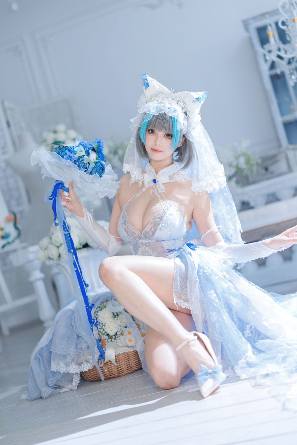 Coser蜜汁猫裘 碧蓝航线 柴郡 花嫁 134 photos  2 videos - 44