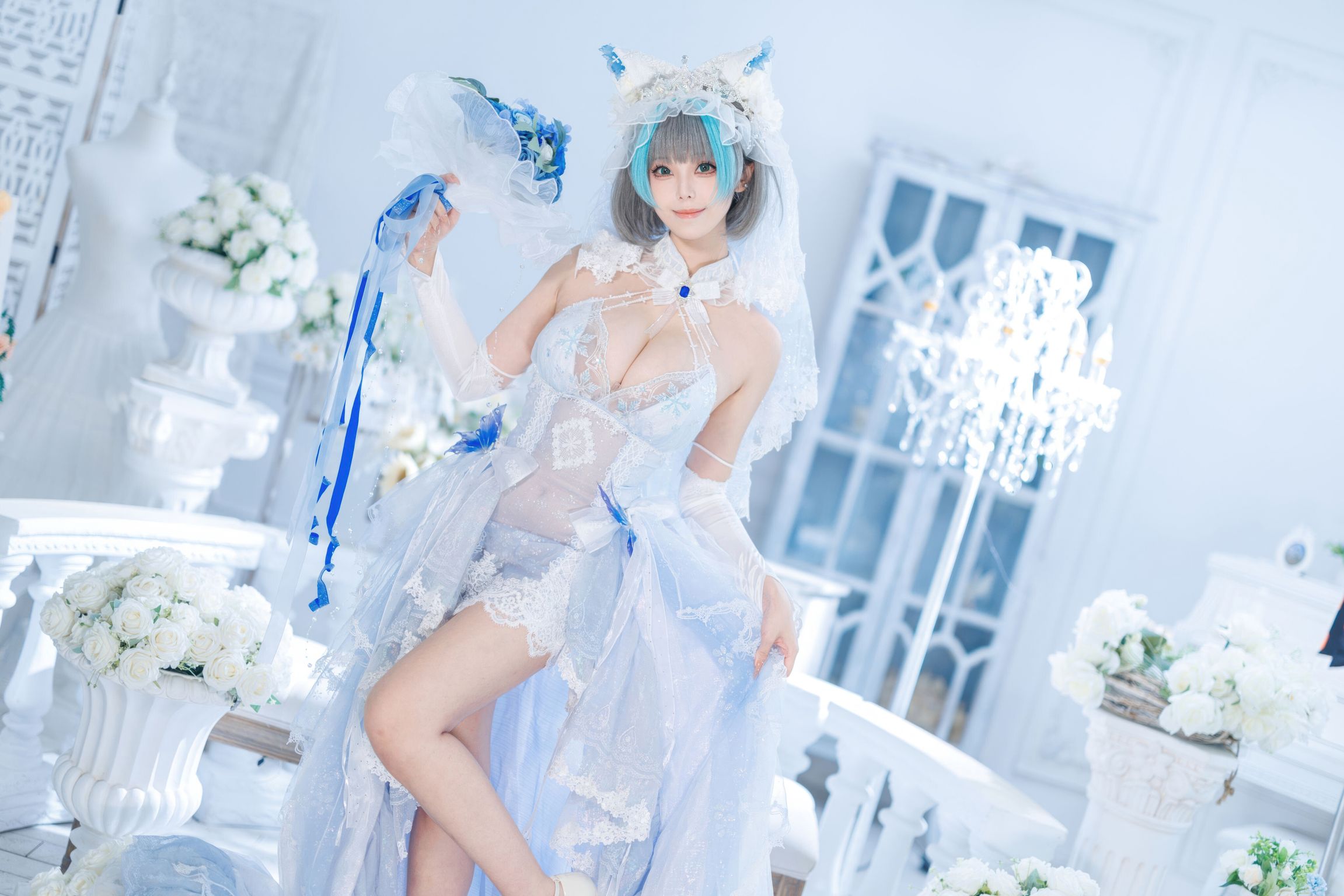 Coser蜜汁猫裘 碧蓝航线 柴郡 花嫁 134 photos  2 videos - 45