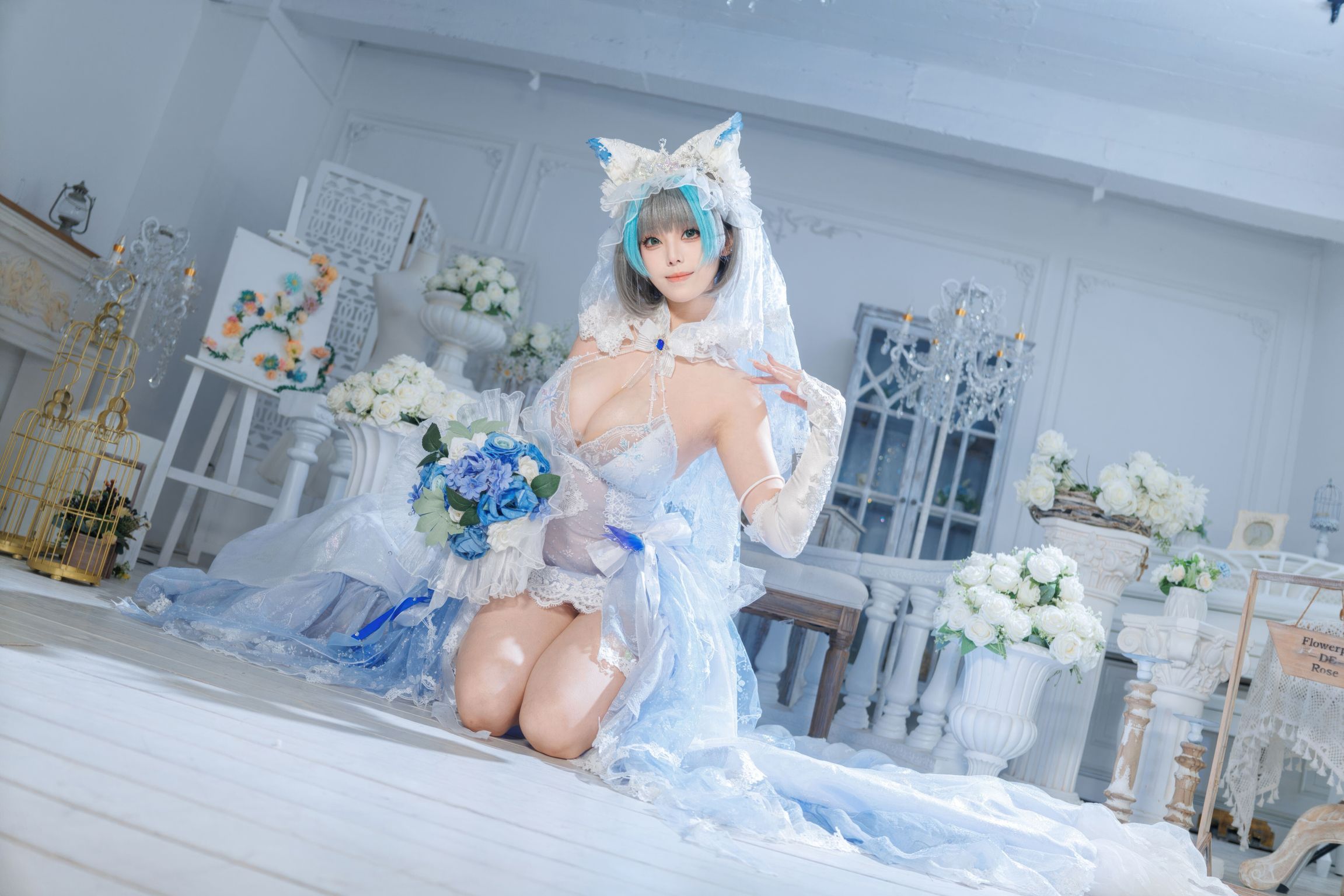 Coser蜜汁猫裘 碧蓝航线 柴郡 花嫁 134 photos  2 videos - 50