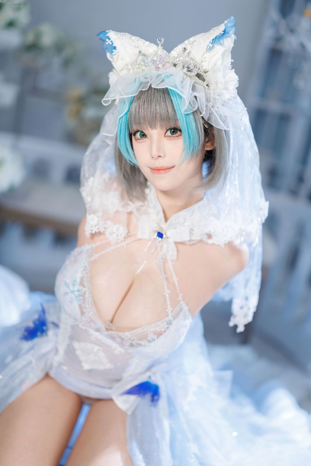 Coser蜜汁猫裘 碧蓝航线 柴郡 花嫁 134 photos  2 videos - 54