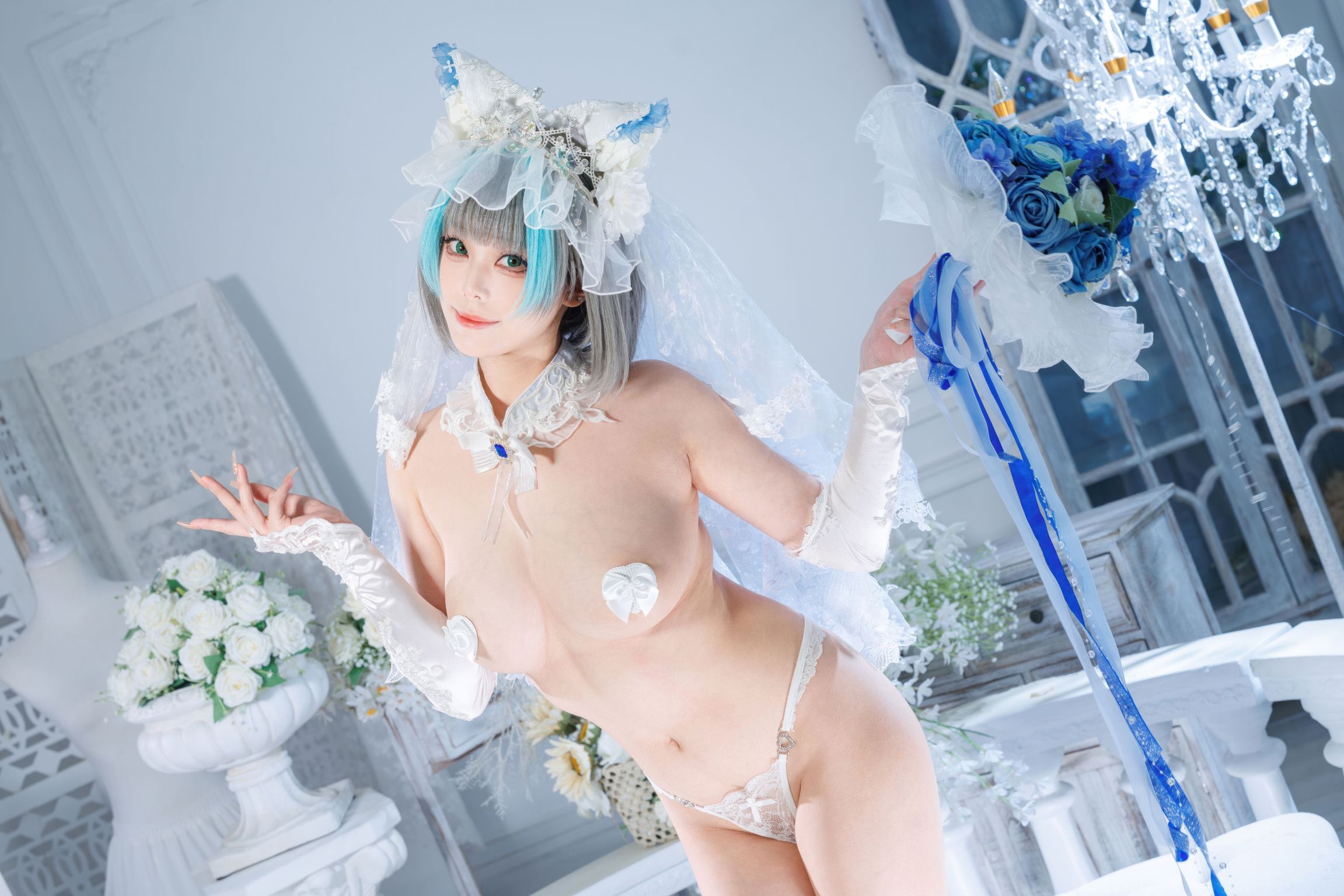 Coser蜜汁猫裘 碧蓝航线 柴郡 花嫁 134 photos  2 videos - 64