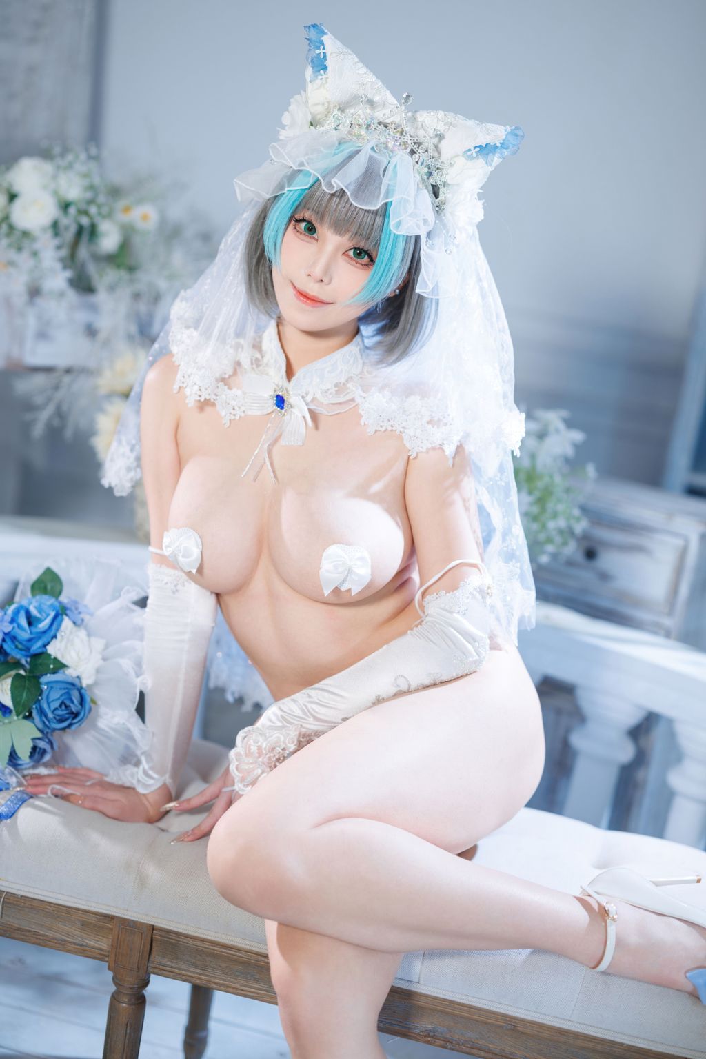 Coser蜜汁猫裘 碧蓝航线 柴郡 花嫁 134 photos  2 videos - 68