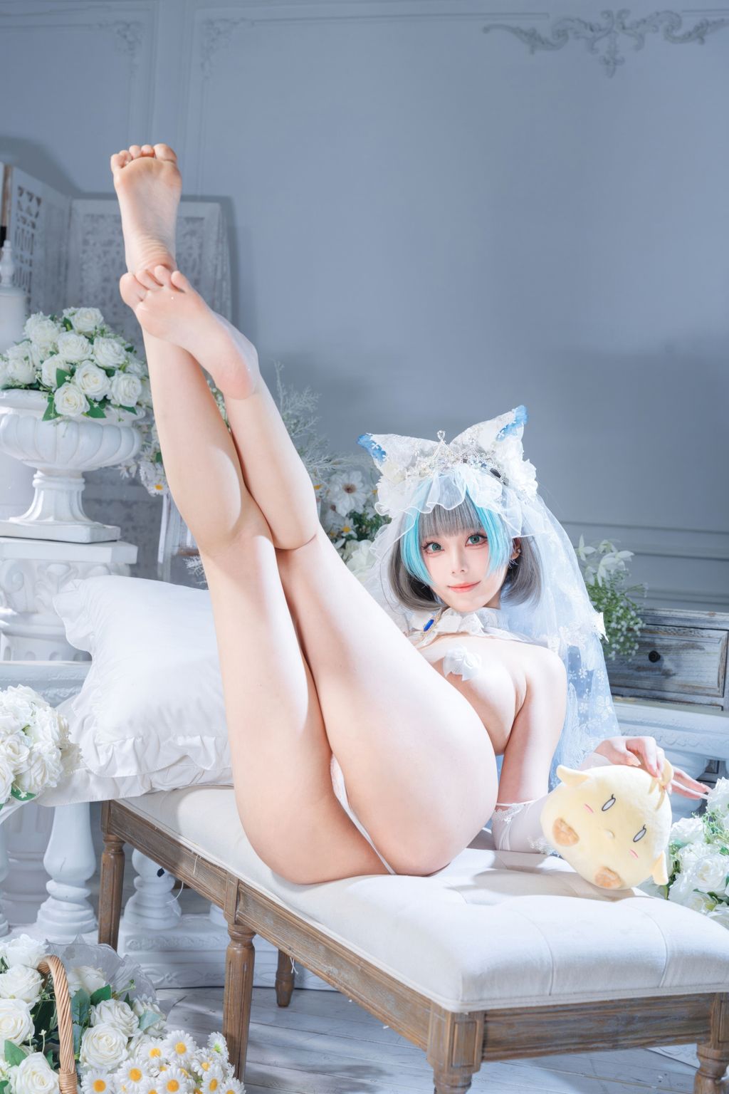Coser蜜汁猫裘 碧蓝航线 柴郡 花嫁 134 photos  2 videos - 80