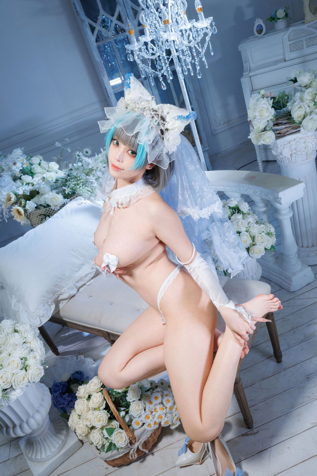 Coser蜜汁猫裘 碧蓝航线 柴郡 花嫁 134 photos  2 videos - 90