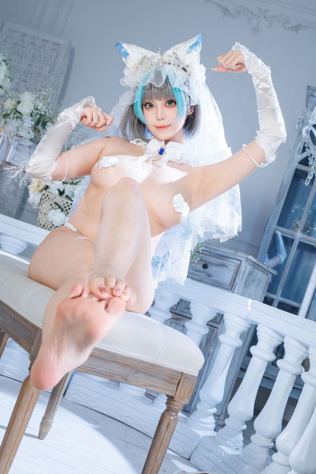 Coser蜜汁猫裘 碧蓝航线 柴郡 花嫁 134 photos  2 videos - 101