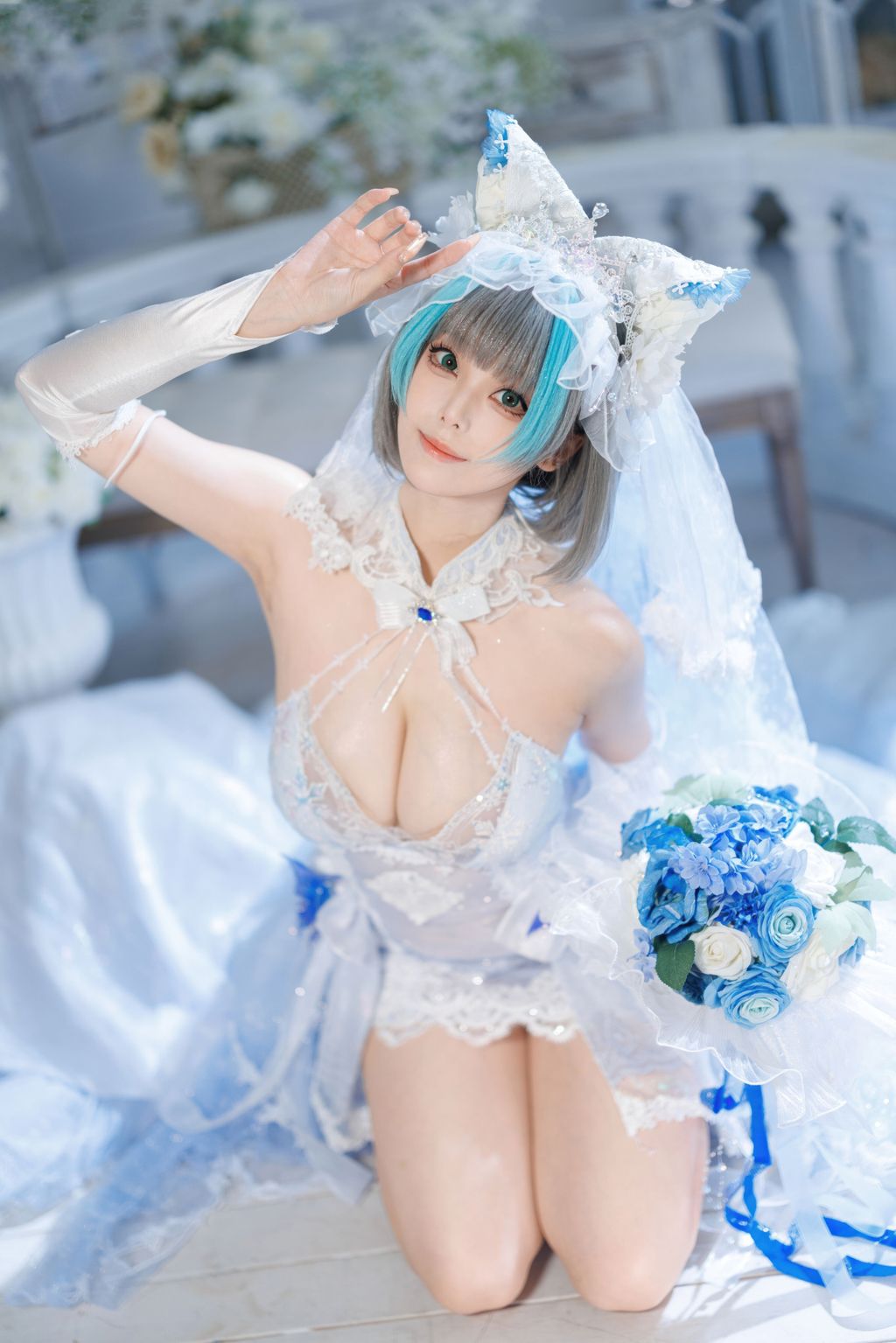 Coser蜜汁猫裘 碧蓝航线 柴郡 花嫁 134 photos  2 videos - 113
