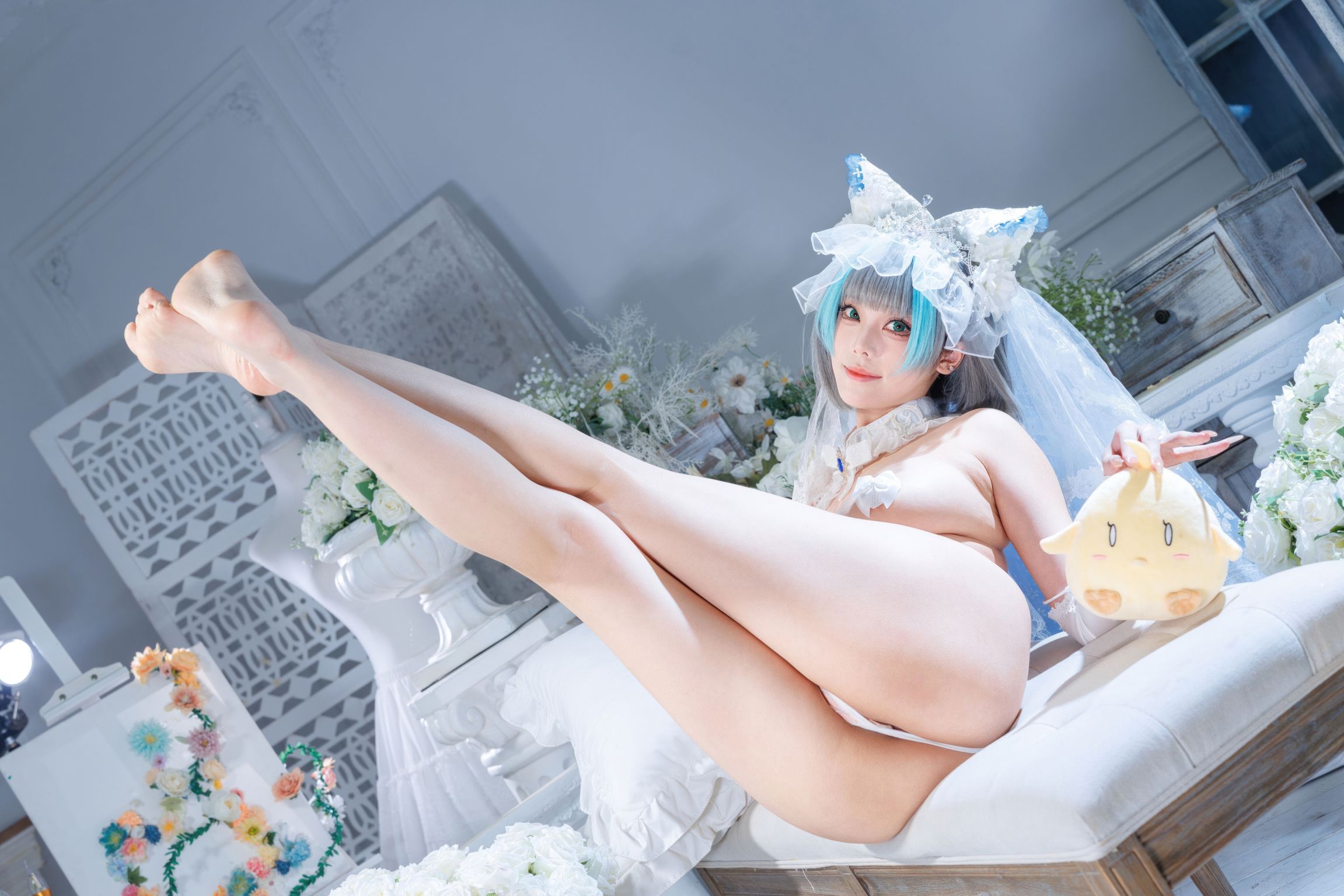 Coser蜜汁猫裘 碧蓝航线 柴郡 花嫁 134 photos  2 videos - 116