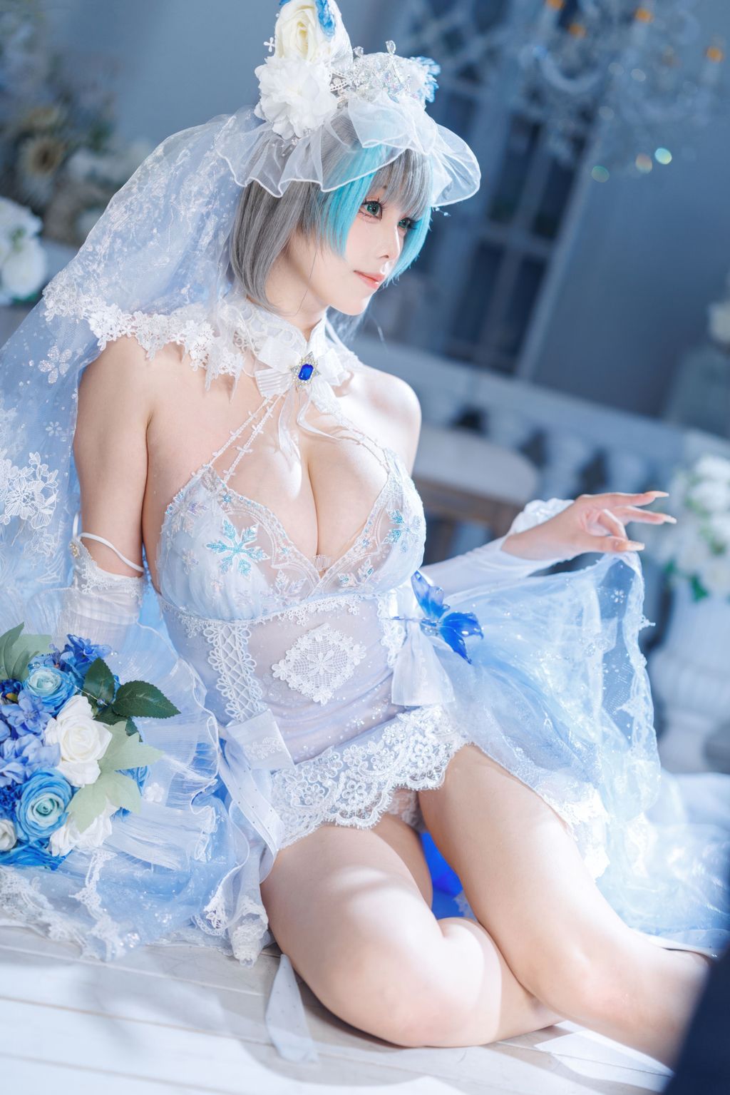 Coser蜜汁猫裘 碧蓝航线 柴郡 花嫁 134 photos  2 videos - 124