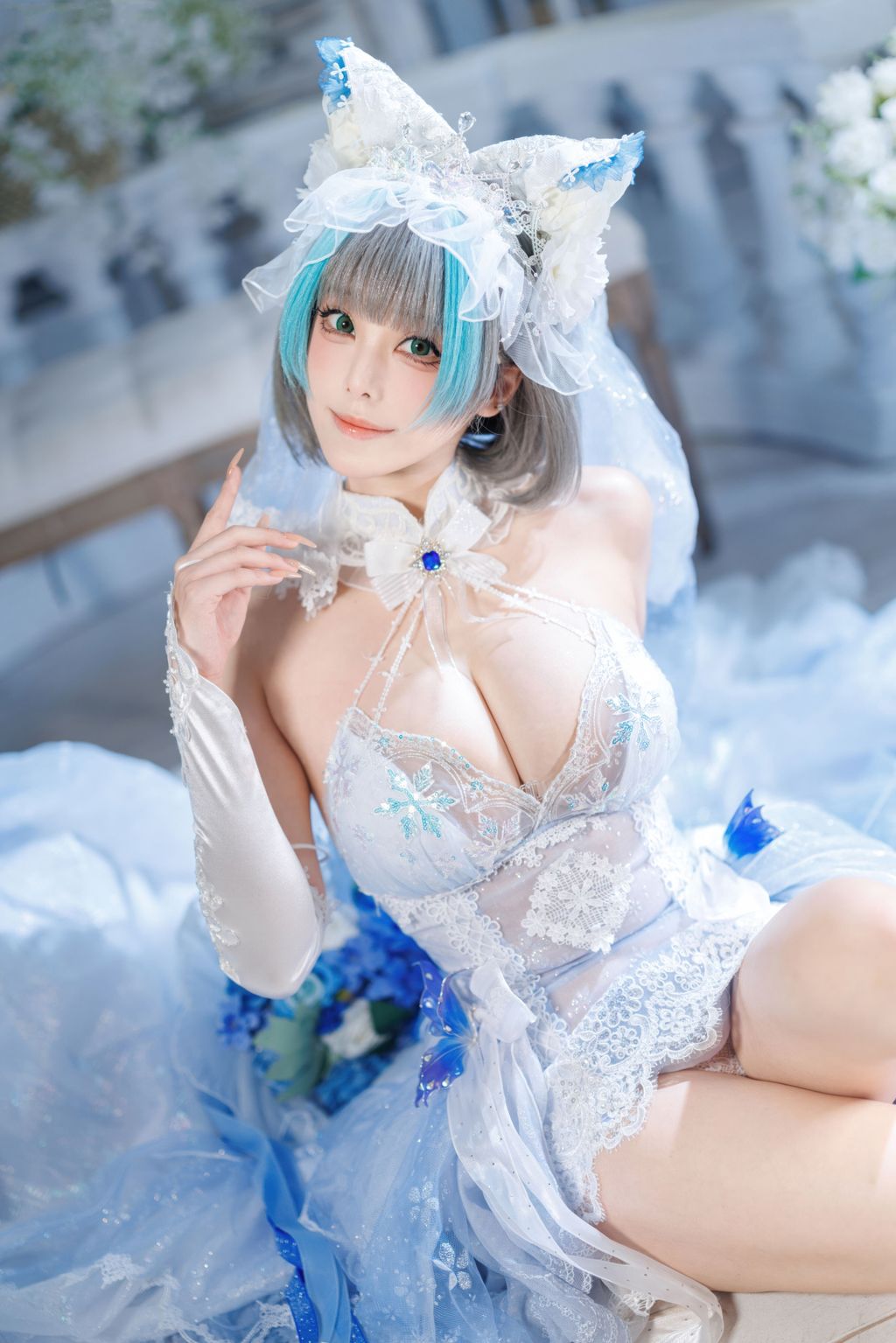 Coser蜜汁猫裘 碧蓝航线 柴郡 花嫁 134 photos  2 videos - 128
