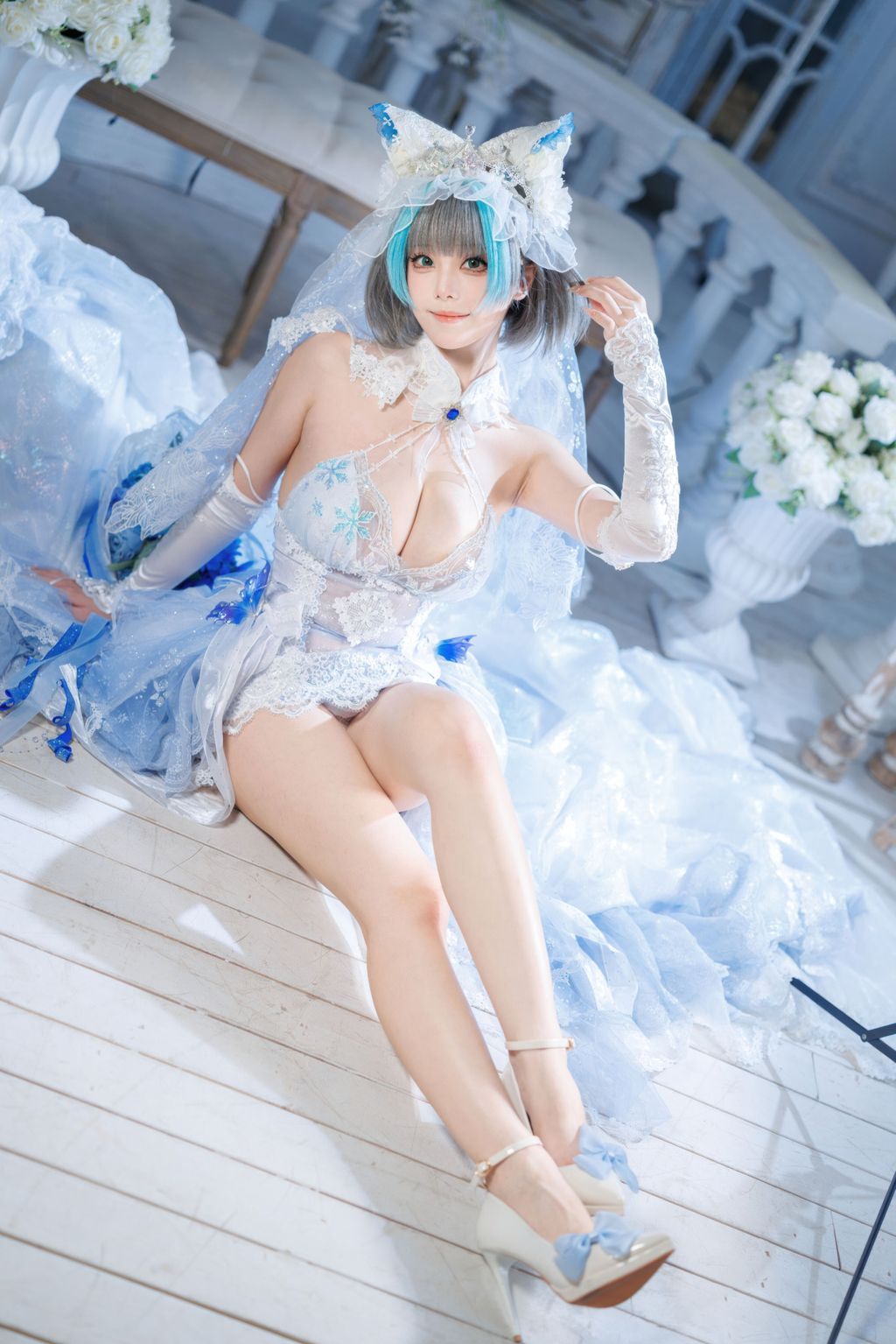 Coser蜜汁猫裘 碧蓝航线 柴郡 花嫁 134 photos  2 videos - 131