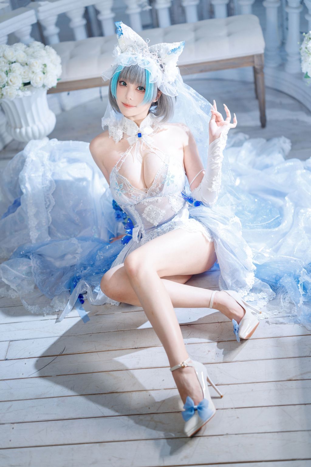Coser蜜汁猫裘 碧蓝航线 柴郡 花嫁 134 photos  2 videos - 132