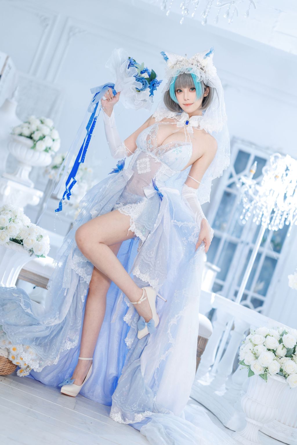 Coser蜜汁猫裘 碧蓝航线 柴郡 花嫁 134 photos  2 videos - 134