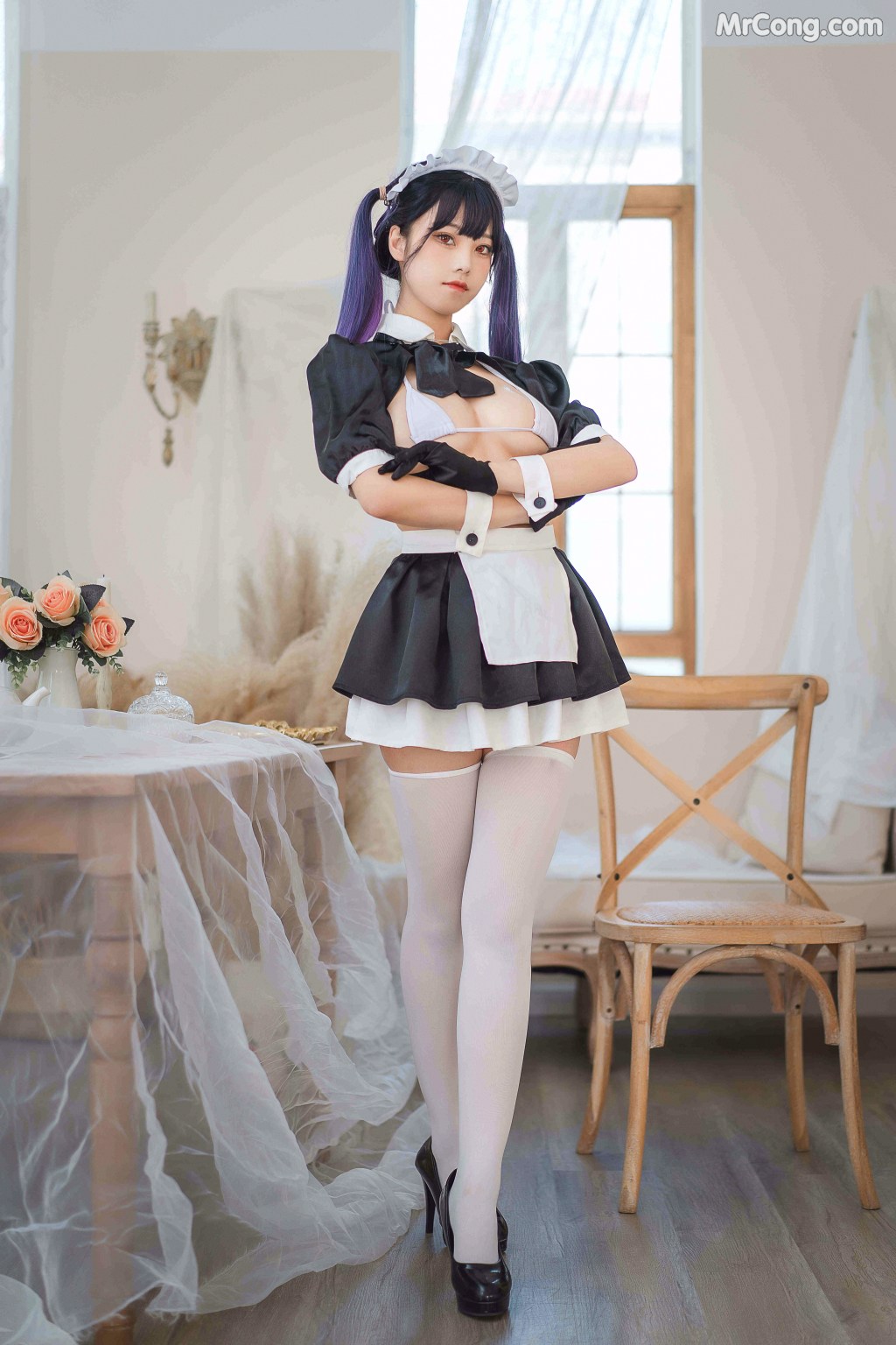 Coser蜜汁猫裘 Vol077 工作女仆 50 photos - 2