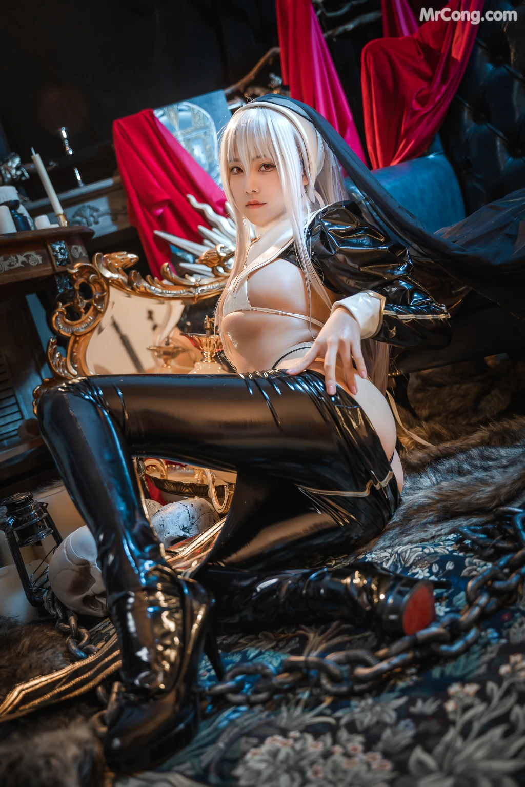Coser蜜汁猫裘 Vol100 恶堕修女 53 photos - 28