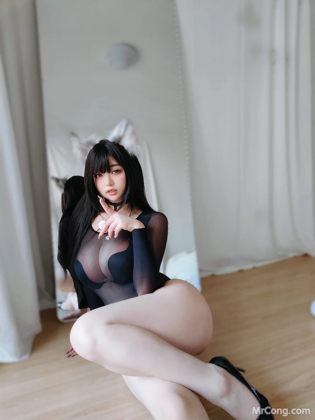 Coser女主K 性感的黑猫 80 photos - 16